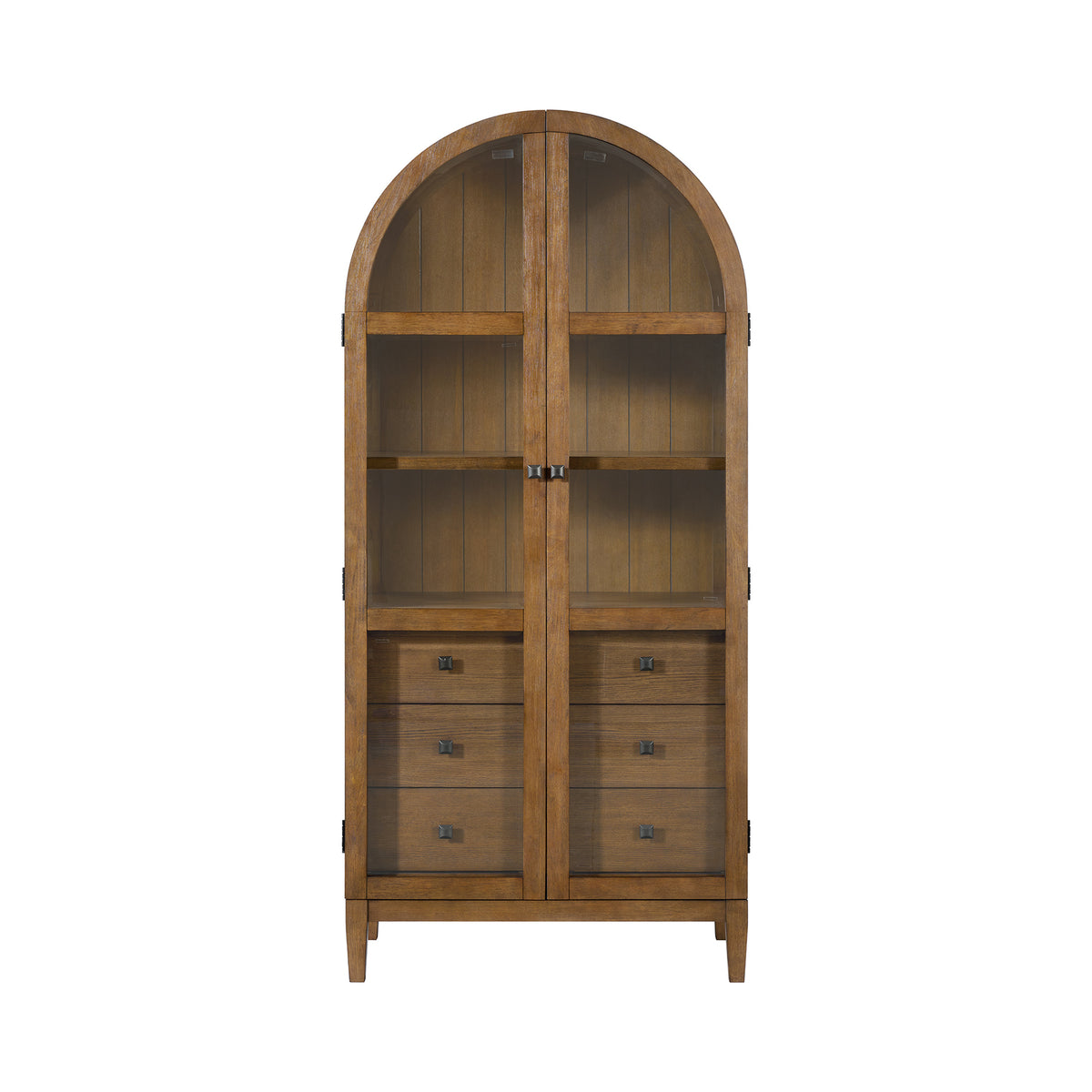 Portico Display Cabinet in Brown Oak