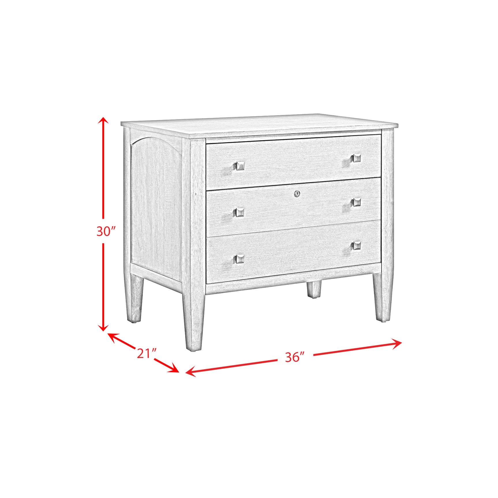 Portico File Cabinet in Brown Oak - Tampa Furniture Outlet
