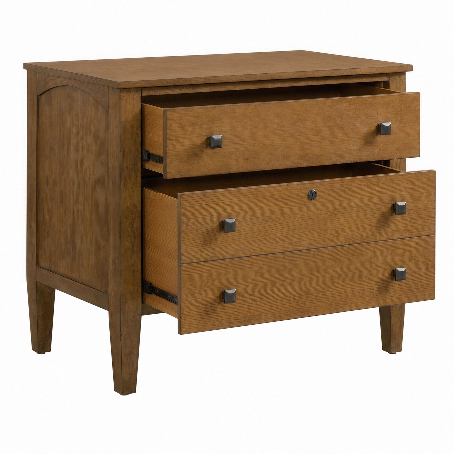 Portico File Cabinet in Brown Oak