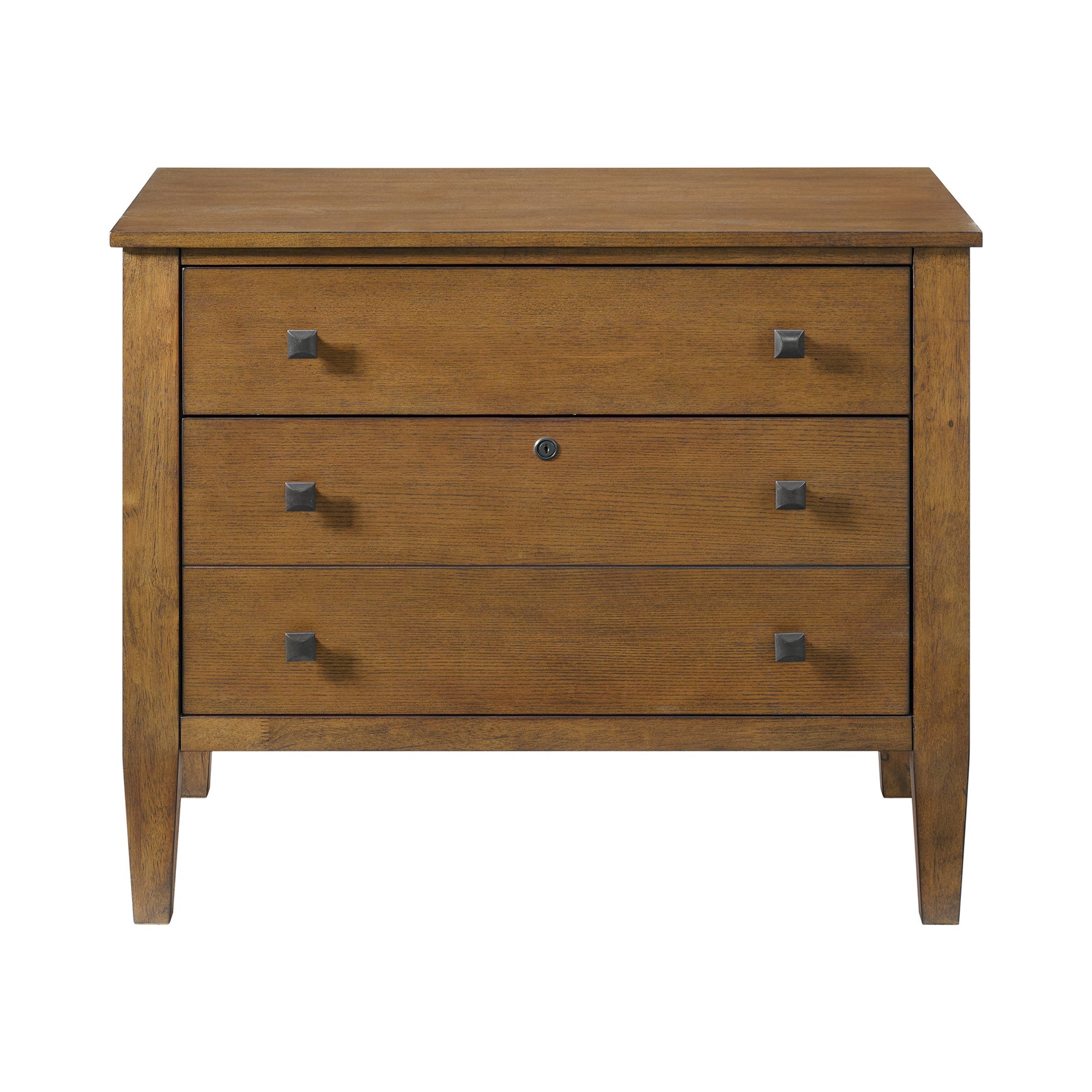 Portico File Cabinet in Brown Oak