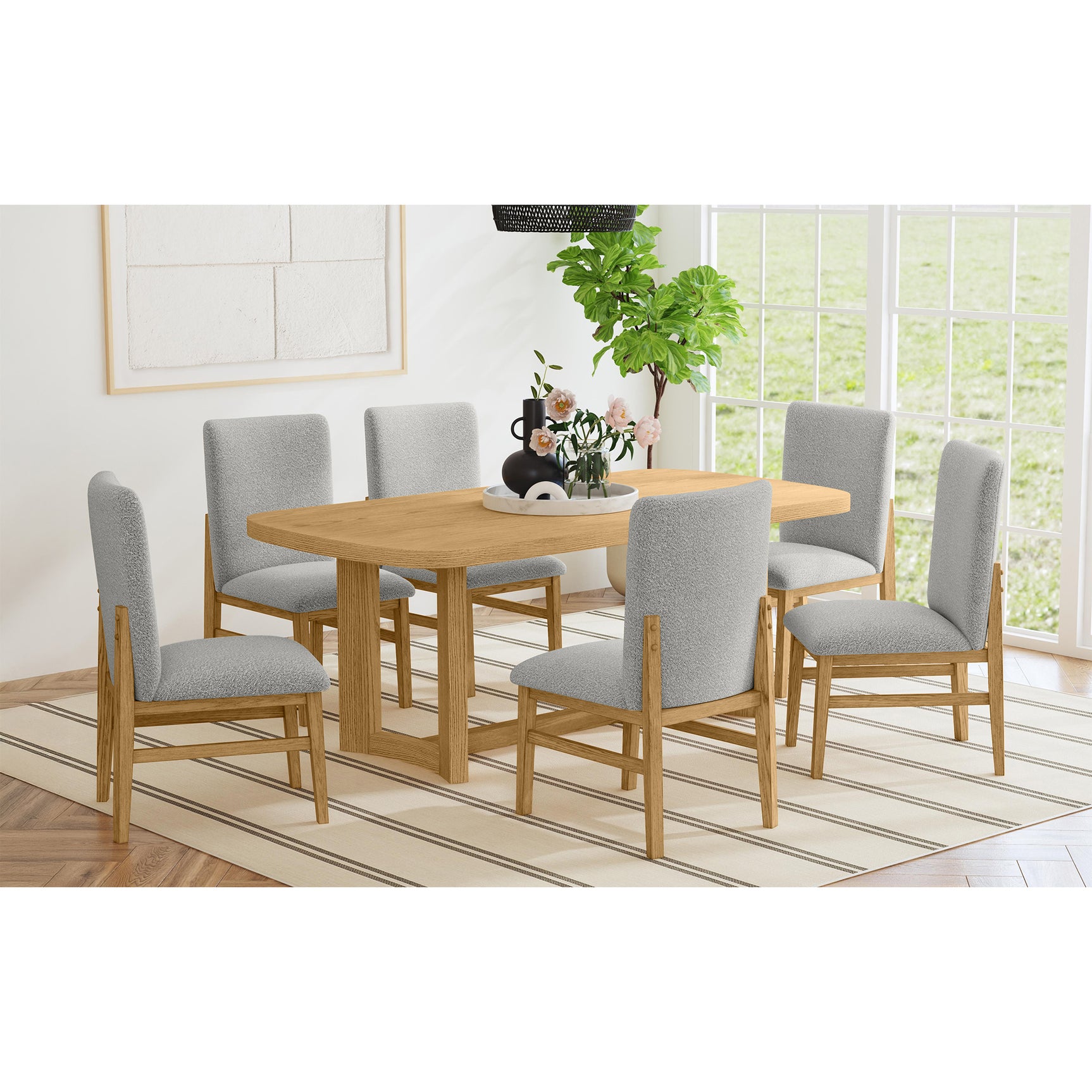Portland Rectangular Dining Table in Natural - Tampa Furniture Outlet