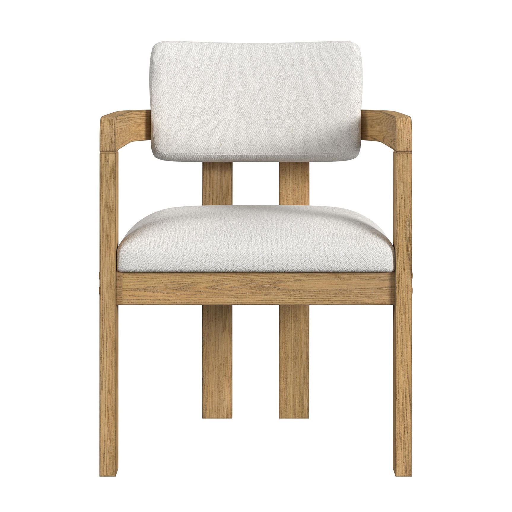 Portland Arm Chair with Snow White Fabric in Natural (2 Per Carton) - Tampa Furniture Outlet