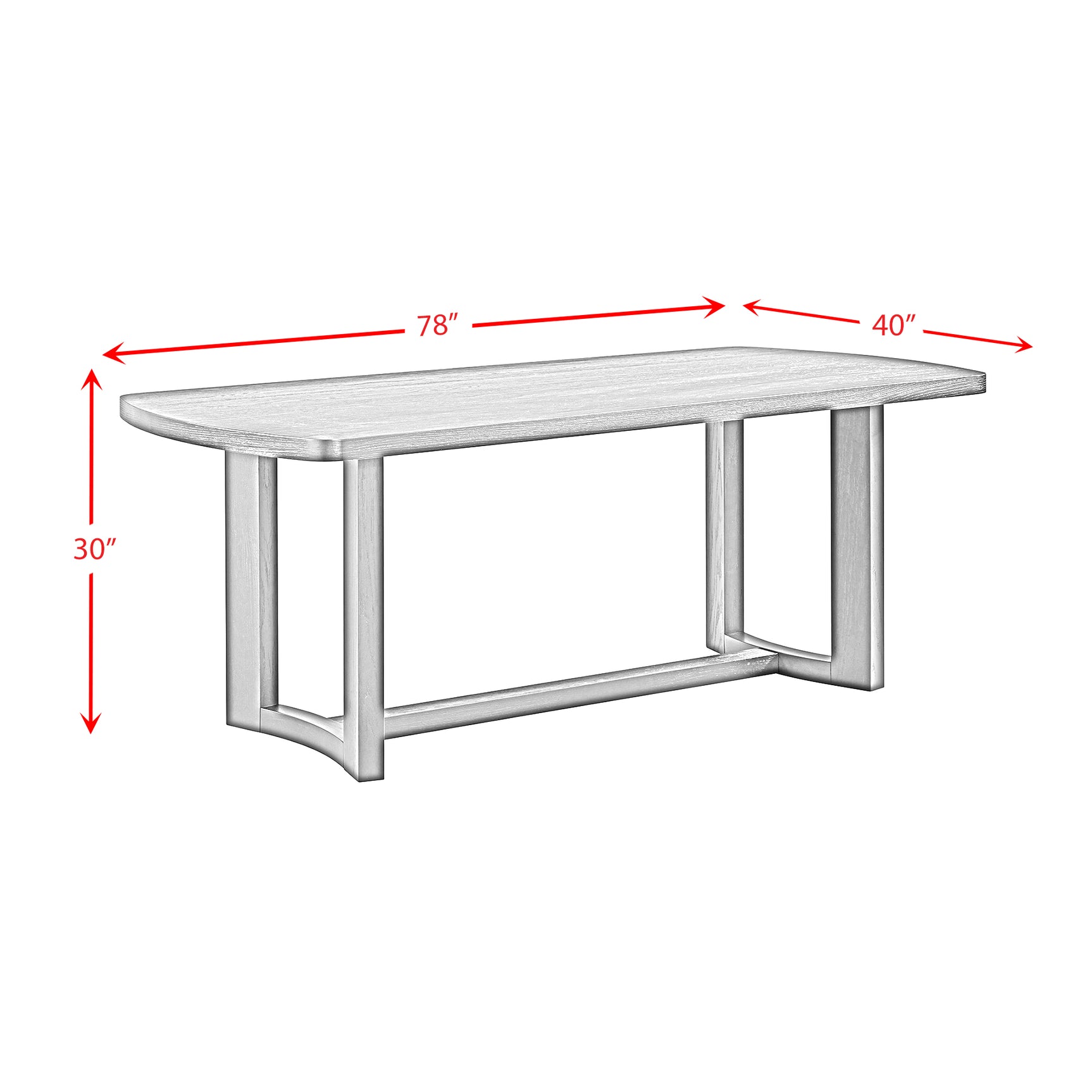 Portland Rectangular Dining Table in Natural - Tampa Furniture Outlet