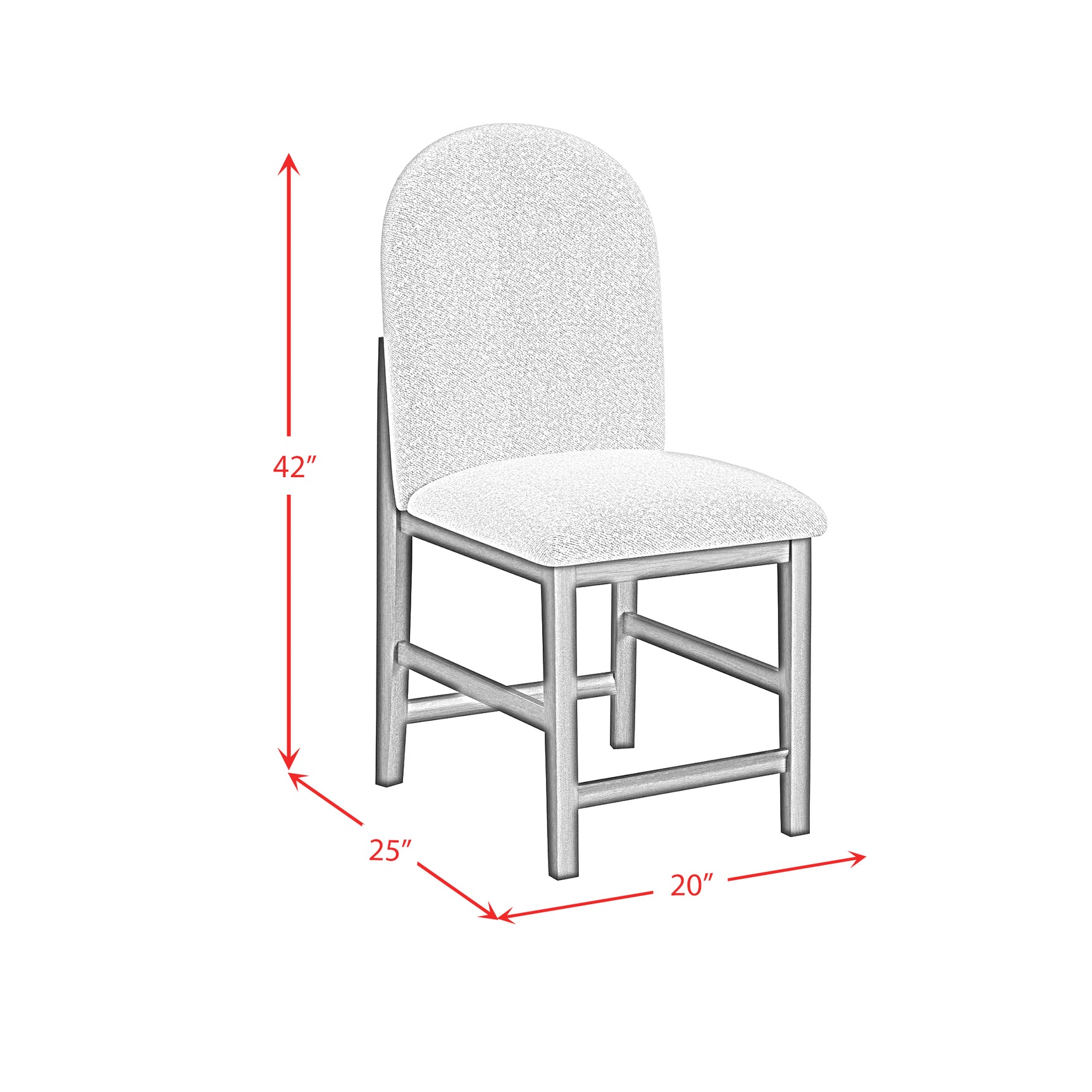 Portland Round Back Counter Stool with Grey Fabric in Black (2 Per Carton) - Tampa Furniture Outlet