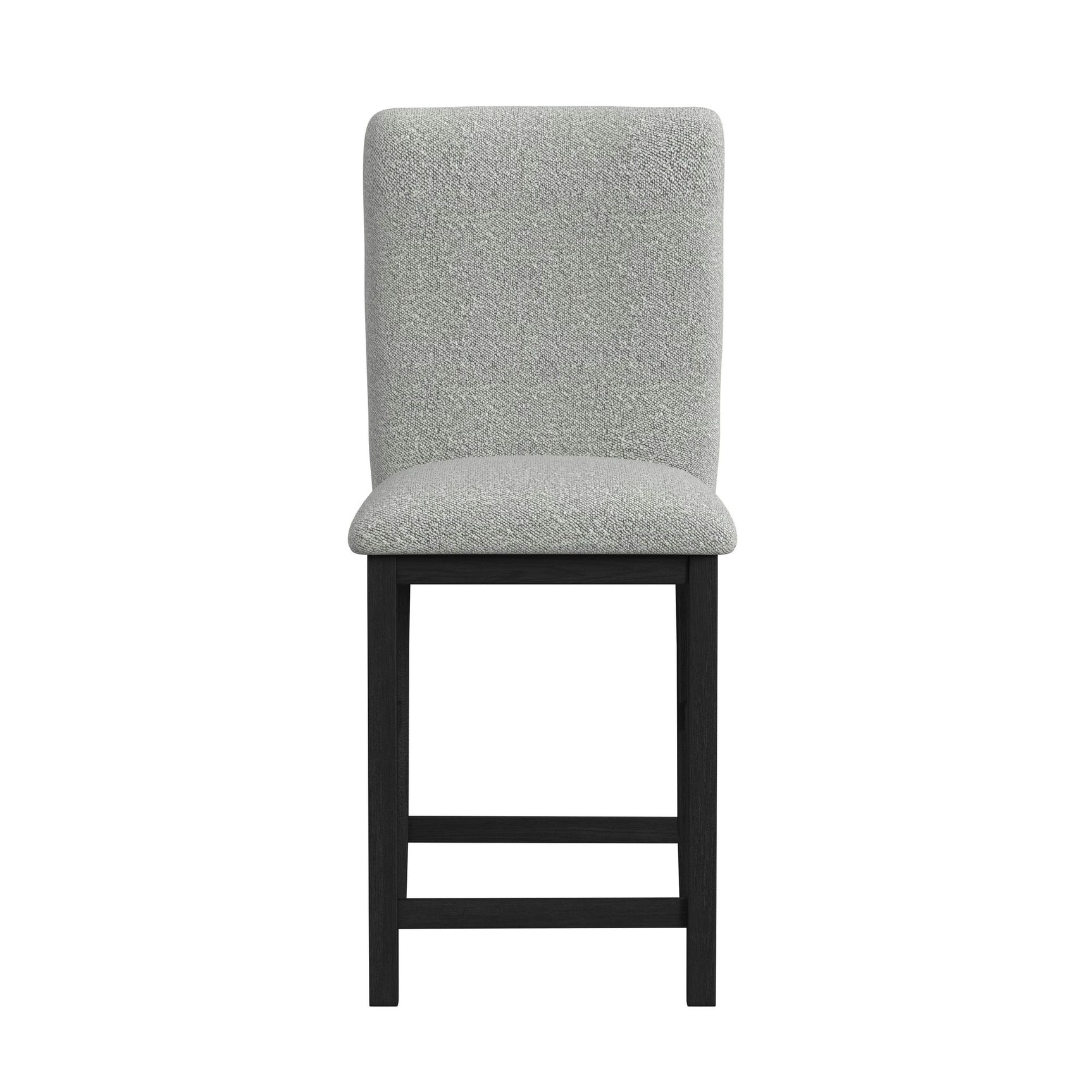 Portland Square Back Barstool with Grey Fabric in Black (2 Per Carton) - Tampa Furniture Outlet