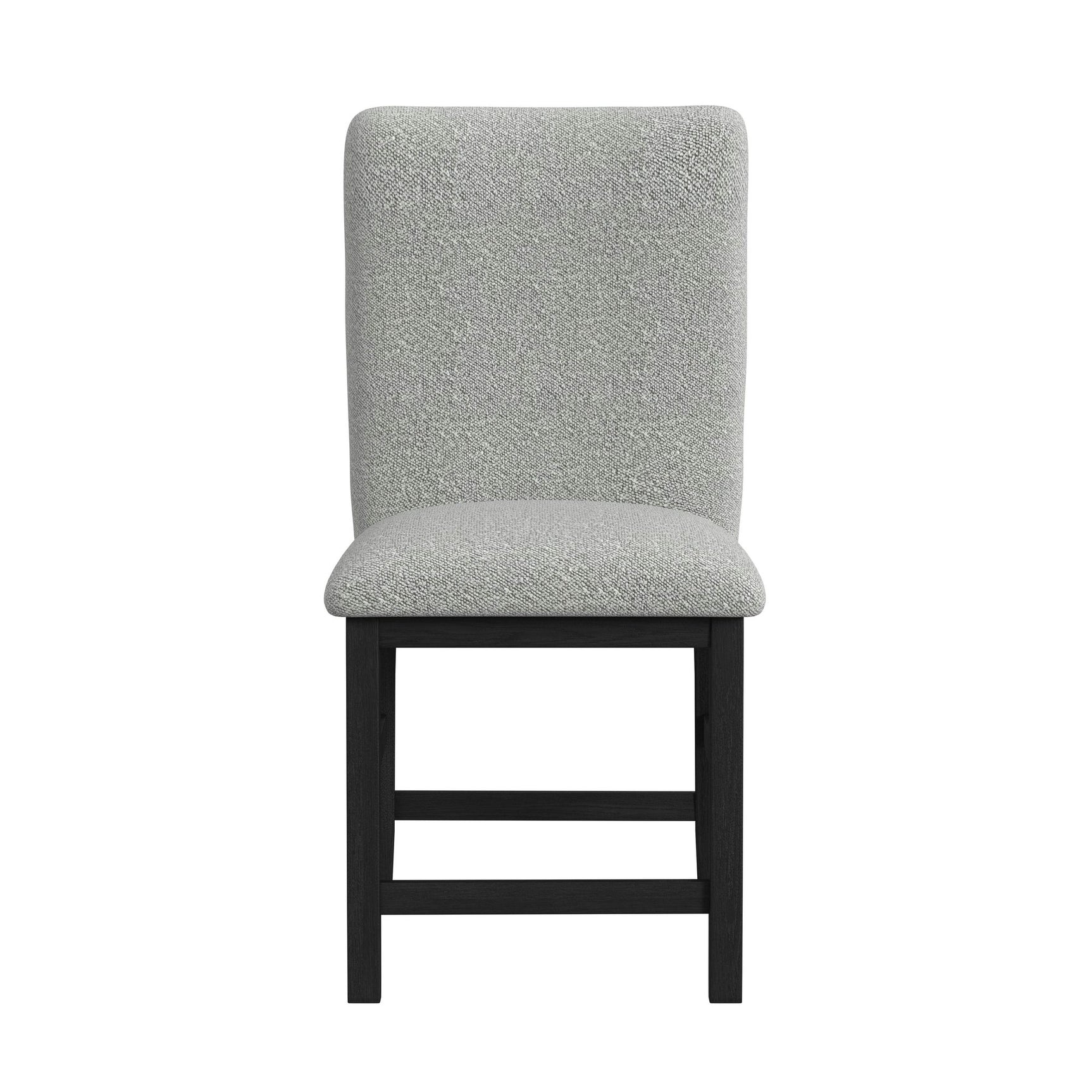 Portland Square Back Counter Stool with Grey Fabric in Black (2 Per Carton) - Tampa Furniture Outlet