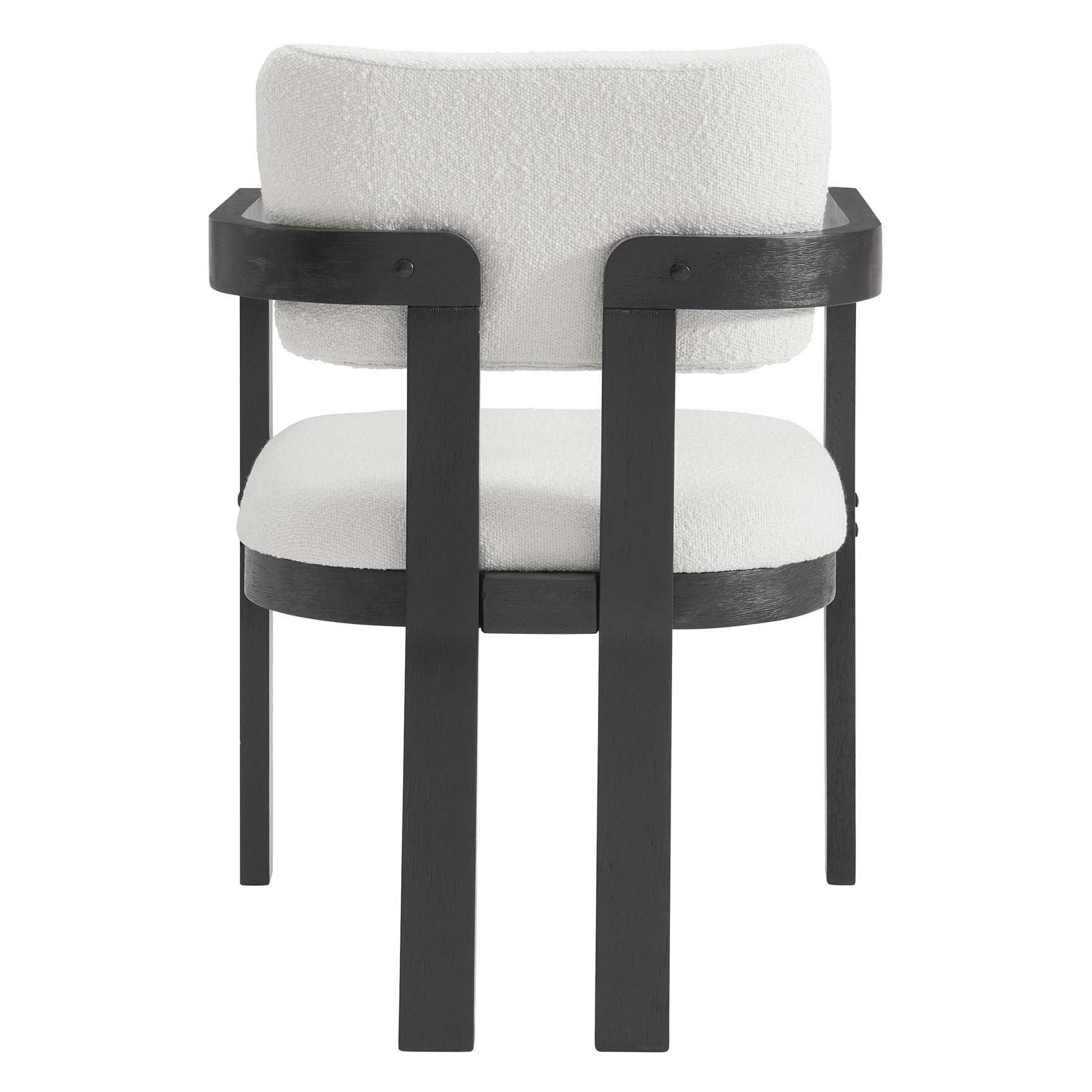 Portland Arm Chair with Snow White Fabric in Black (2 Per Carton) - Tampa Furniture Outlet