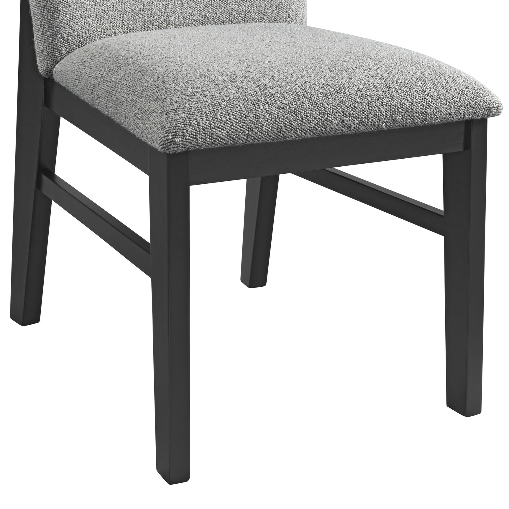 Portland Side Chair with Grey Fabric (PGY1113-4) in Black (2 Per Carton) - Tampa Furniture Outlet