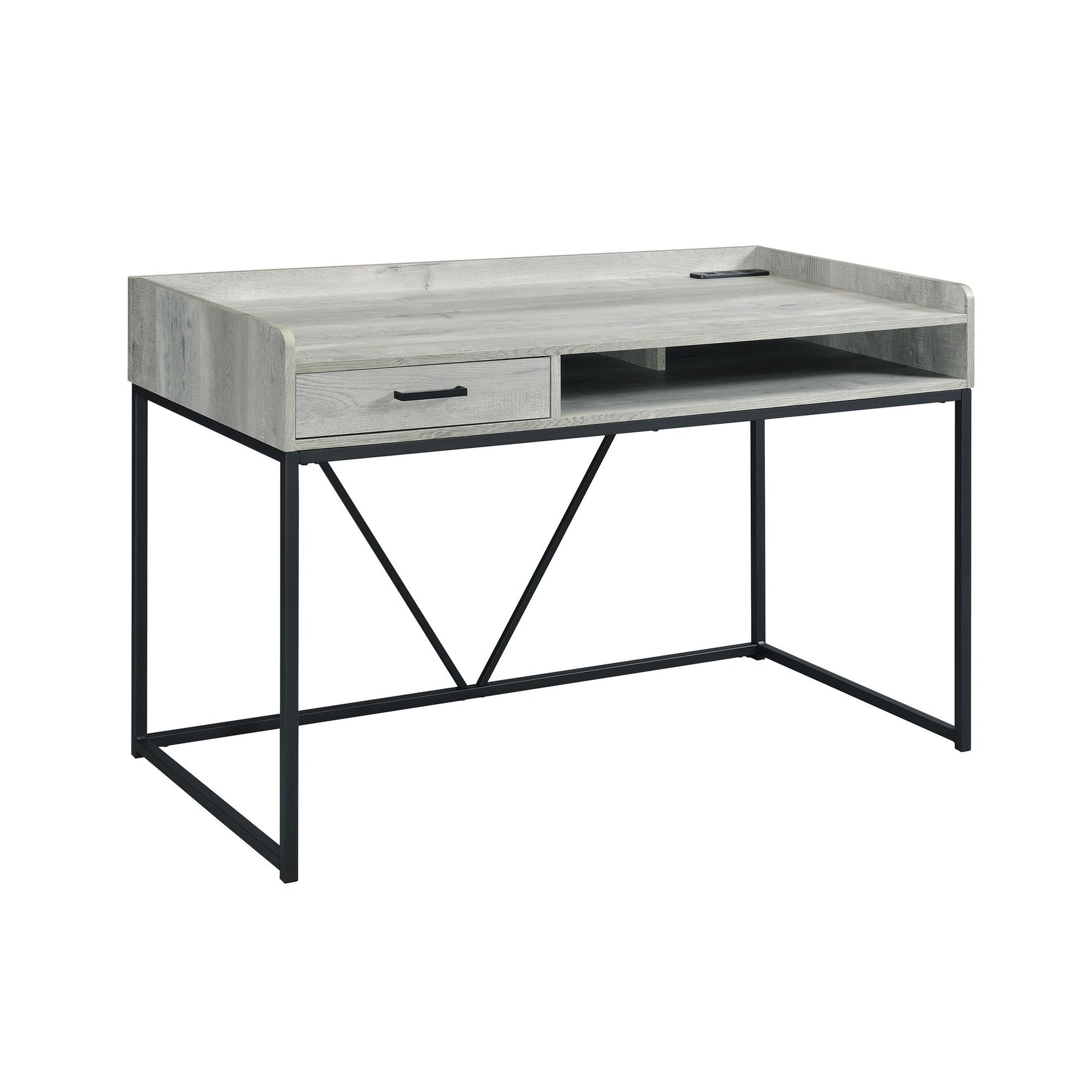 Preston Desk - Grey - Tampa Furniture Outlet