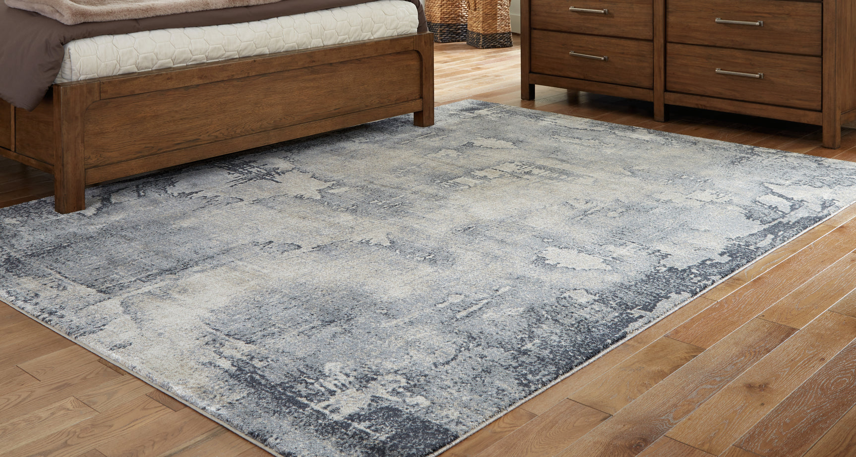 Tampa Furniture Outlet - Ashley Furniture - Langrich Rug - 7'10" x 10'6" Rug / Blue/Gray/Cream - R406131