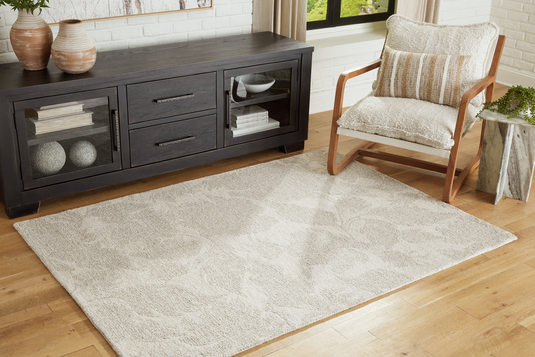 Tampa Furniture Outlet - Ashley Furniture - Chadess Rug - 5' x 7' Rug / Linen/Taupe - R406362
