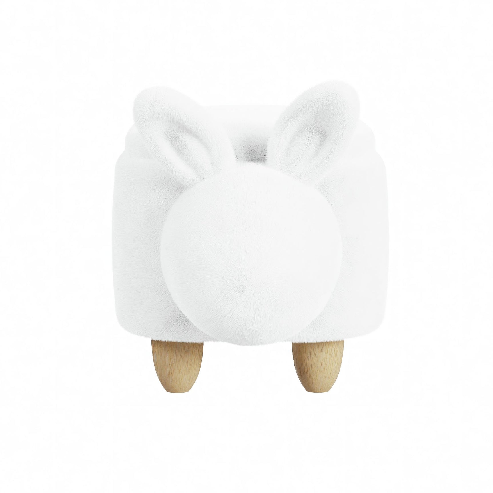 Rabbit Storage Stool in White - Tampa Furniture Outlet