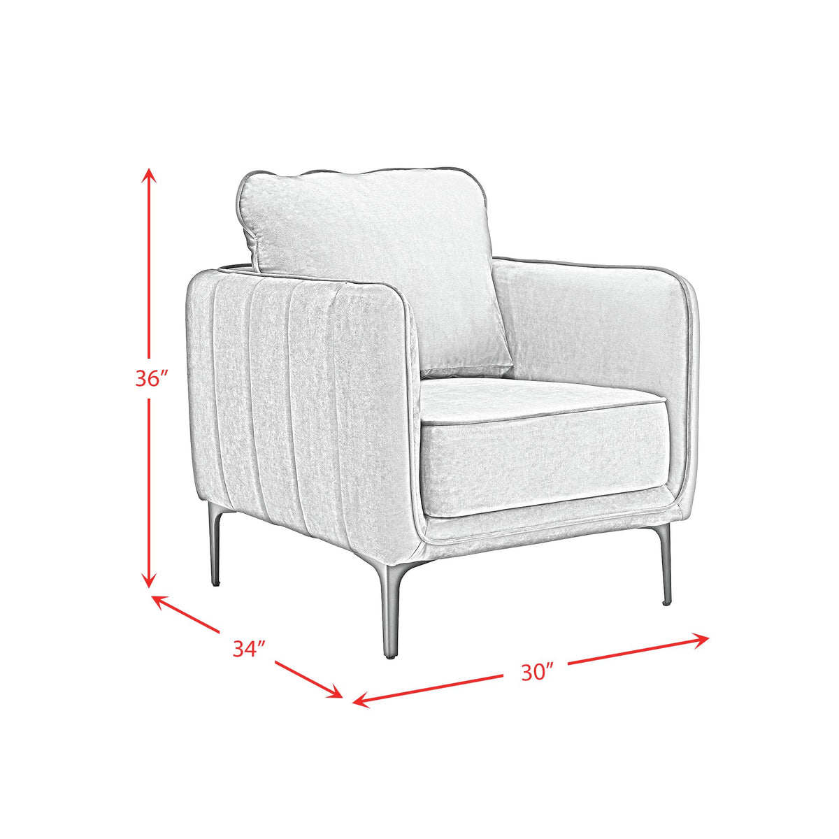 Rae Chair in Lavish 152 Grey Velvet