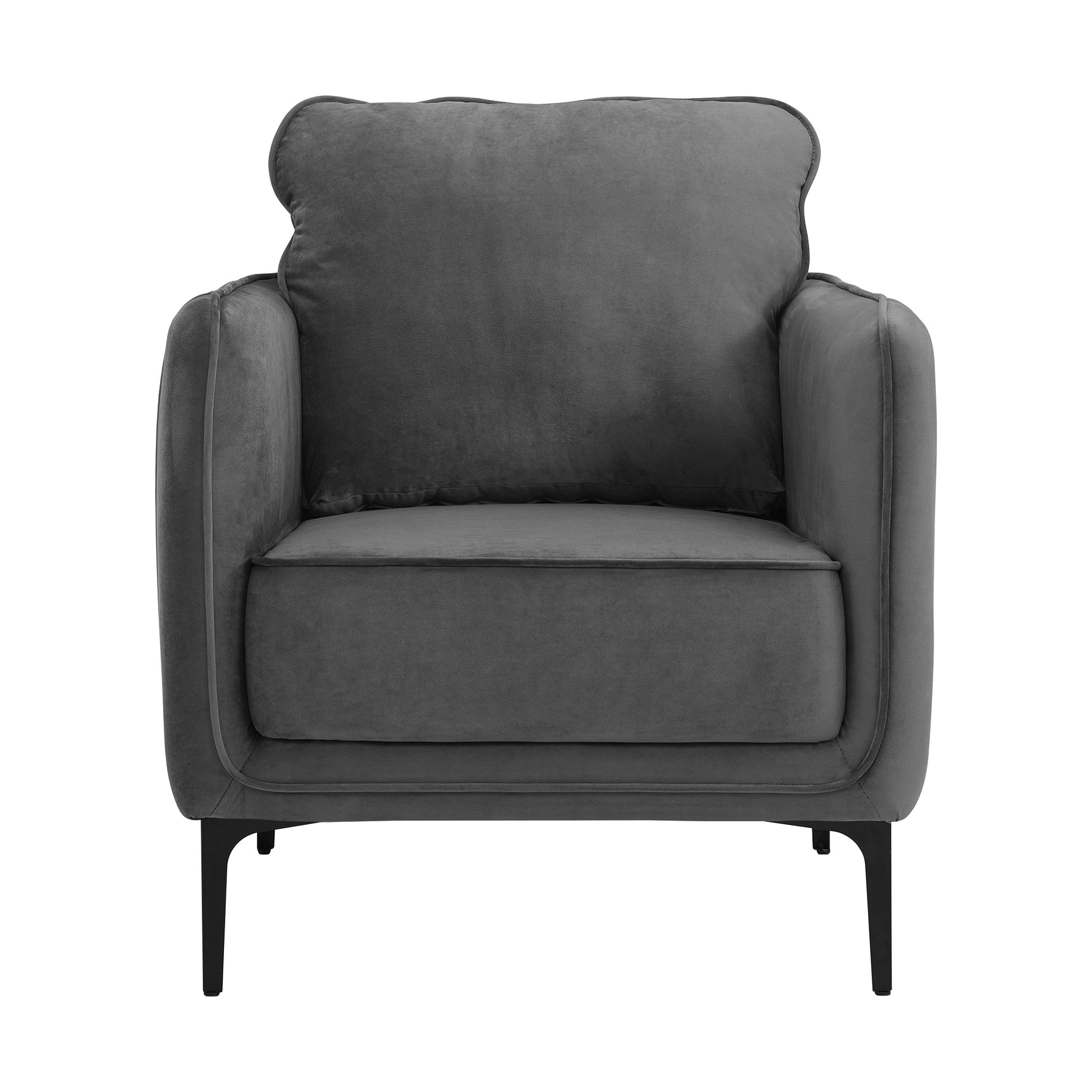 Rae Chair in Lavish 152 Grey Velvet - Tampa Furniture Outlet
