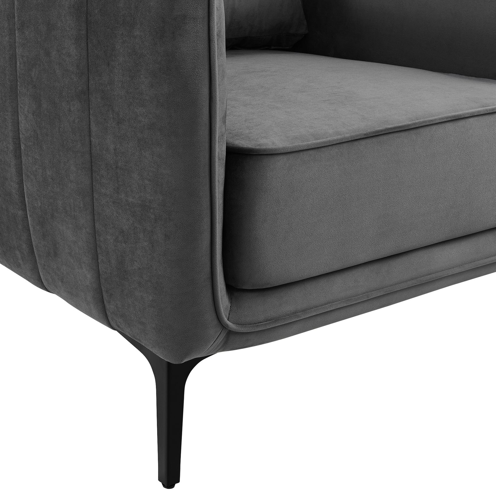Rae Chair in Lavish 152 Grey Velvet - Tampa Furniture Outlet