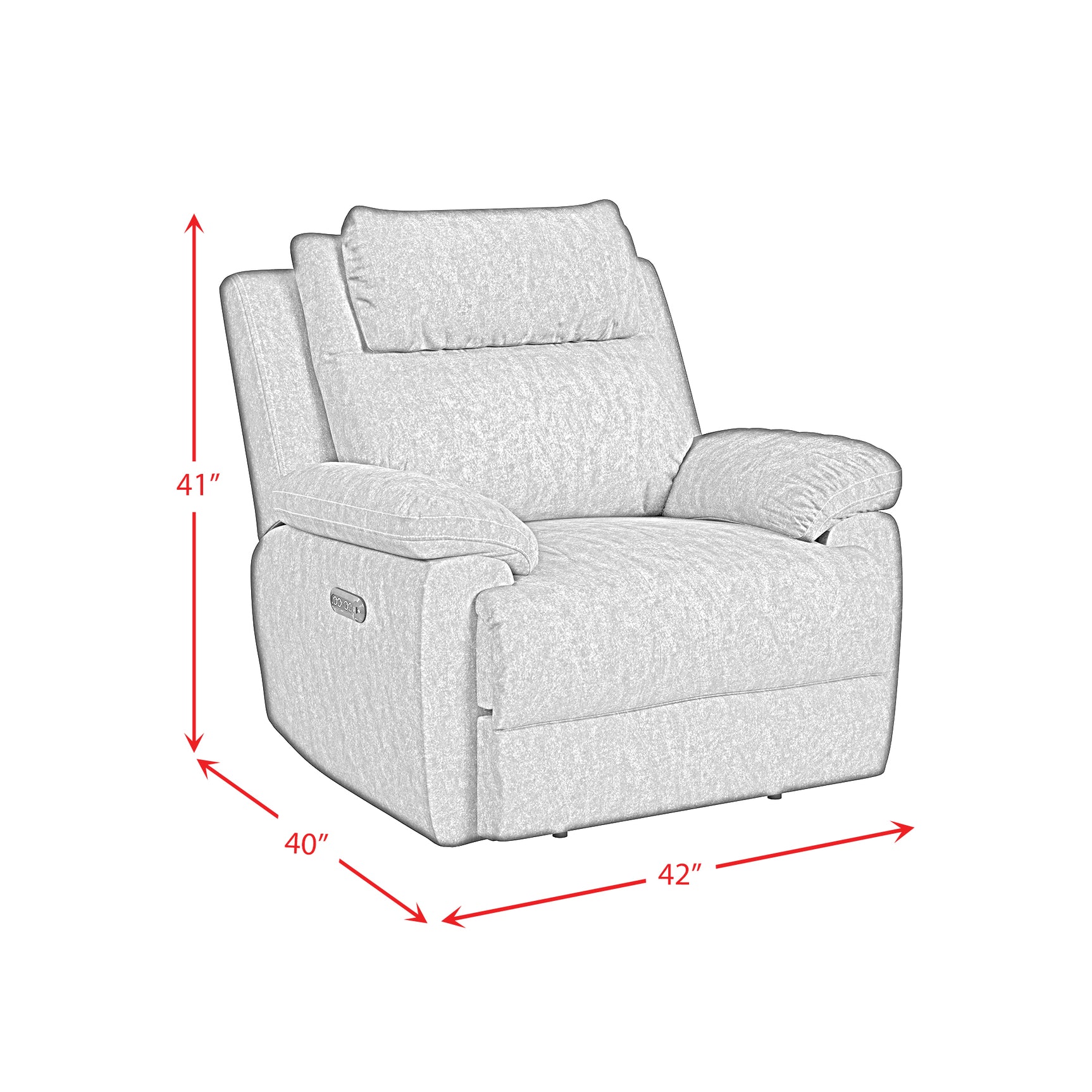 Regal P2 Recliner, zero gravity, memory foam in Explore Charcoal - Tampa Furniture Outlet
