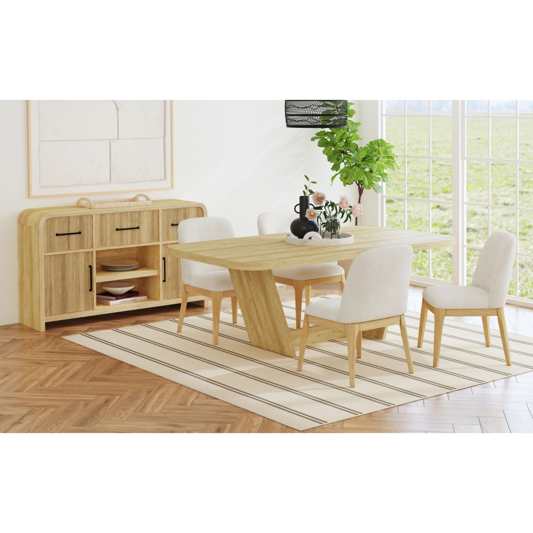 Ridgemont Server in Natural - Tampa Furniture Outlet