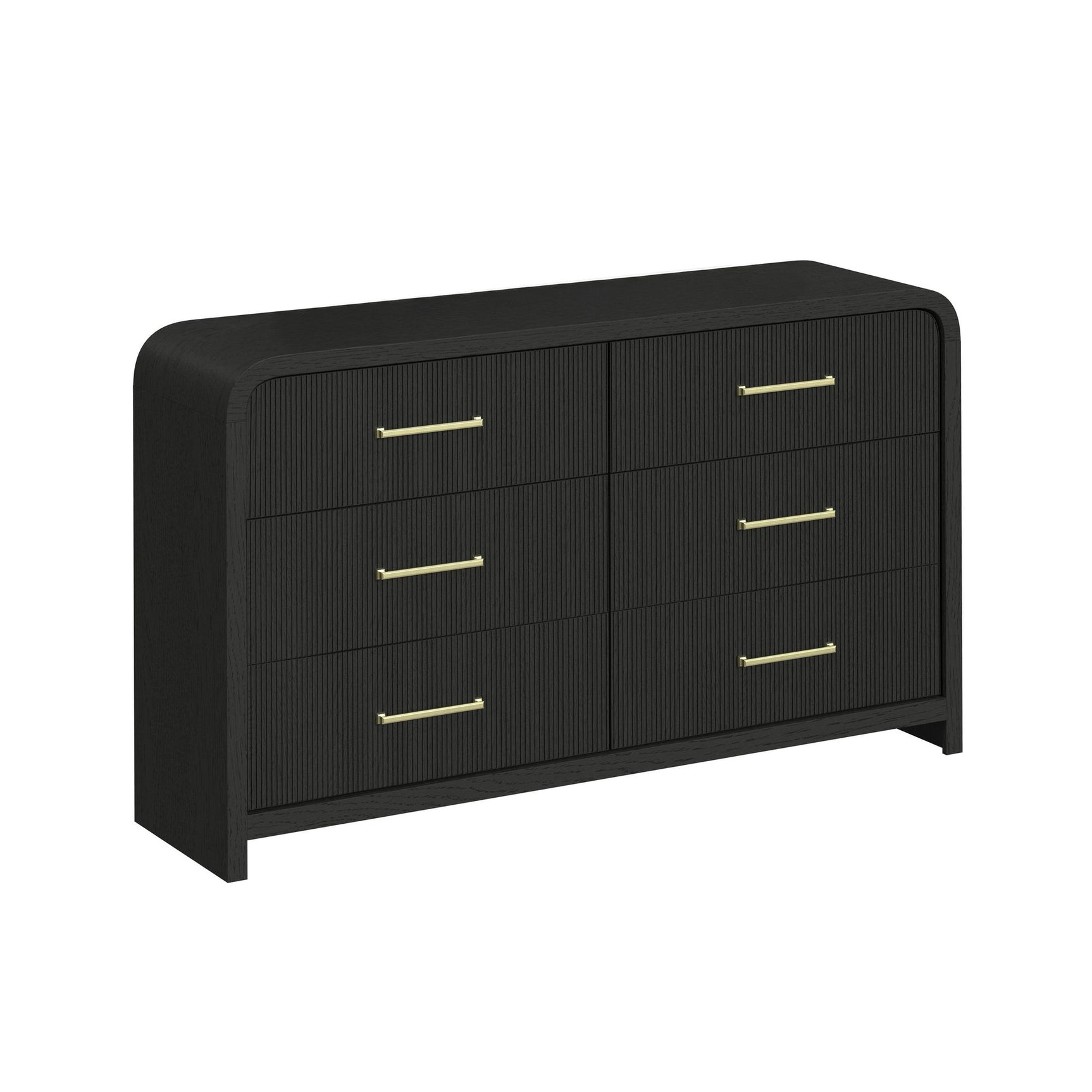 Ridgemont 6-Drawer Dresser in Black with Grain - Tampa Furniture Outlet