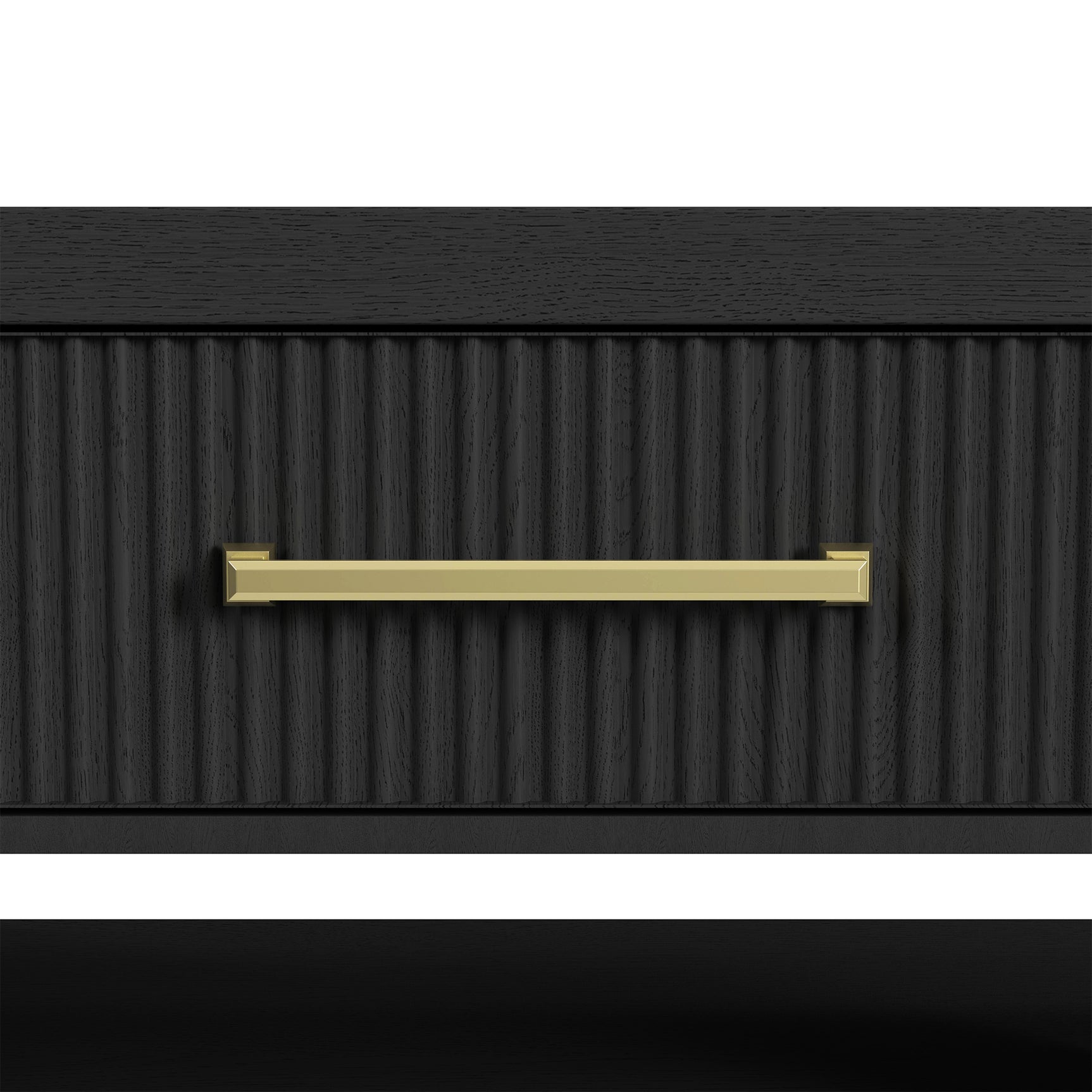 Ridgemont Coffee Table with Casters/Push Through Drawer in Black with Grain - Tampa Furniture Outlet