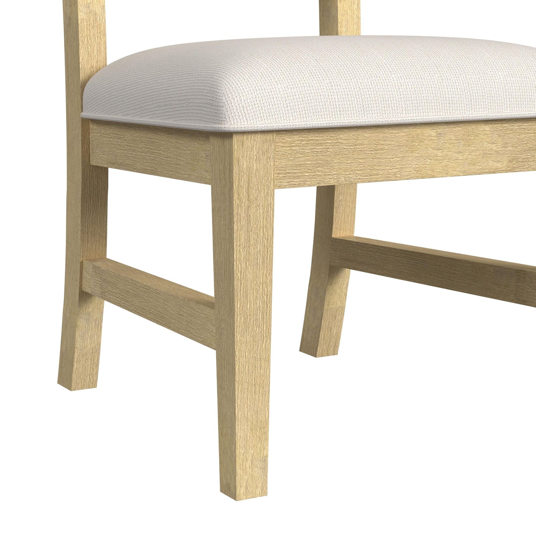 Ridgemont Dining Side Chair with White Fabric in Natural (2 Per Carton) - Tampa Furniture Outlet
