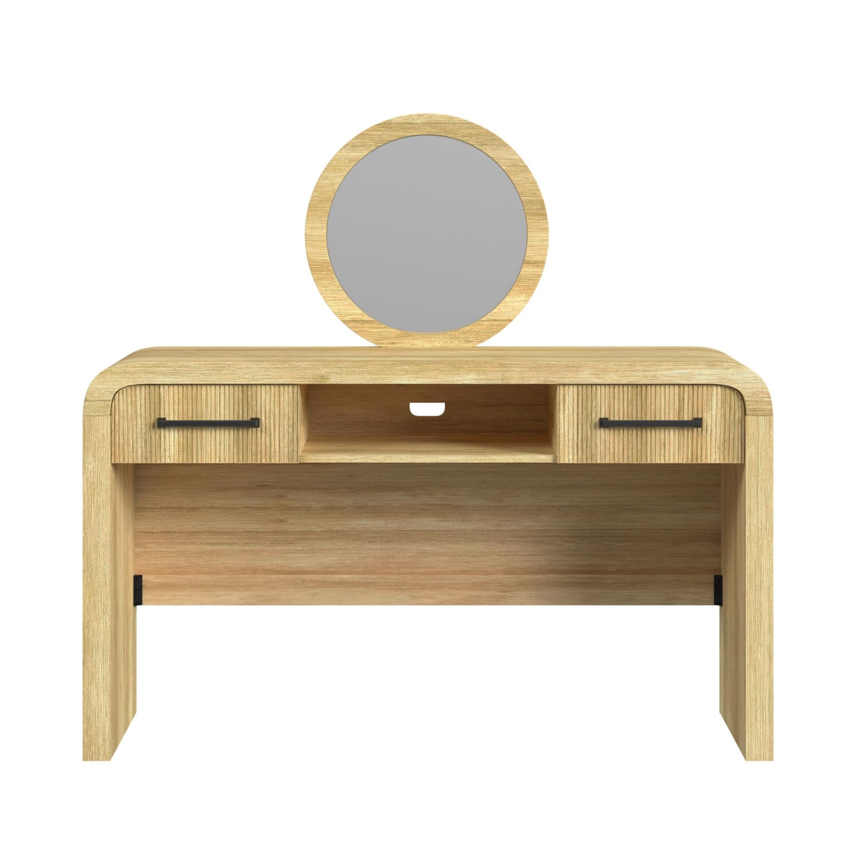 Ridgemont Dressing Table and Mirror in Natural - Tampa Furniture Outlet