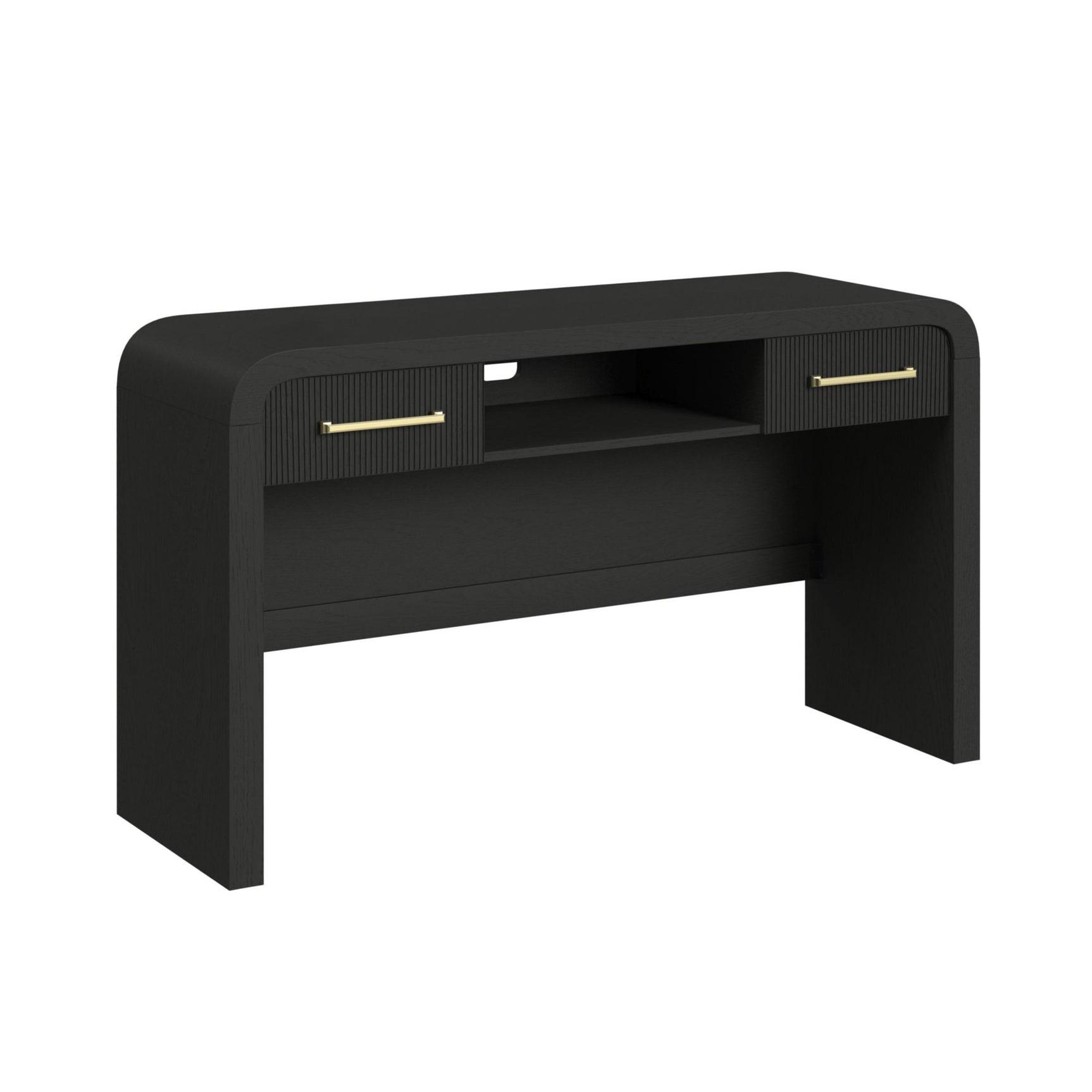 Ridgemont Dressing Table in Black with Grain - Tampa Furniture Outlet