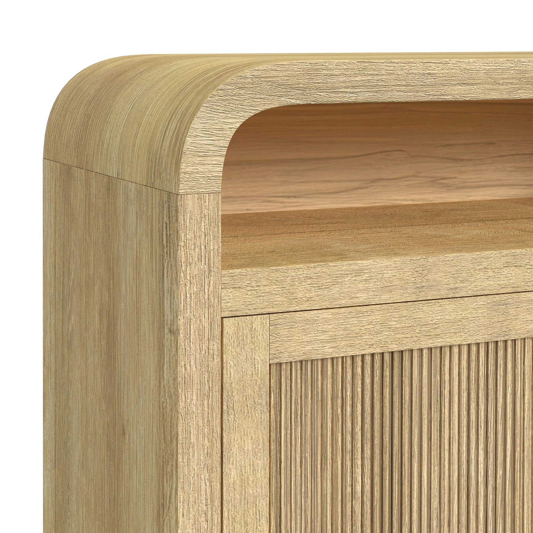 Ridgemont Complete 60" Fireplace Cabinet in Natural - Single Pack