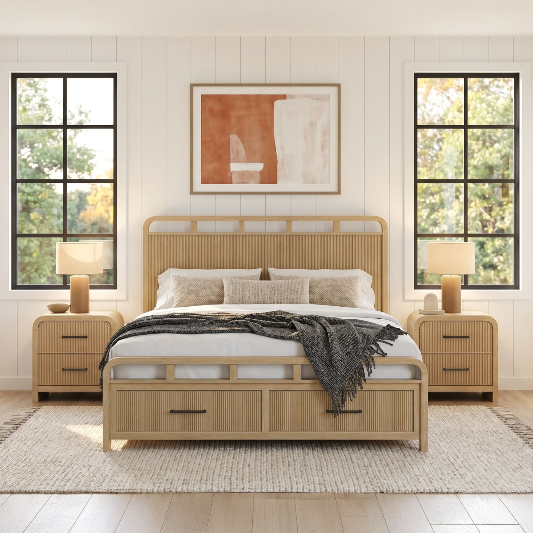 Ridgemont 2-Drawer Nightstand with USB in Natural – SKU B-14440-6-NS2 | Elements
