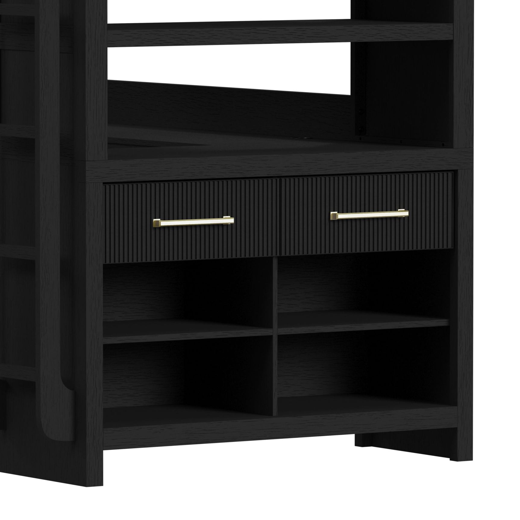 Ridgemont Loft Complete Bunk Bed in Black with Grain