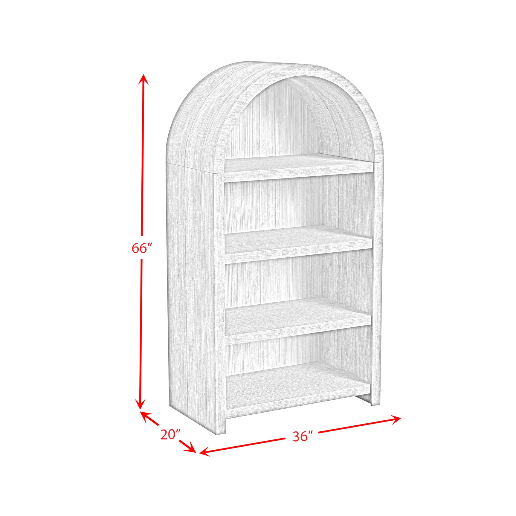 Ridgemont Open Bookcase in Natural - Tampa Furniture Outlet