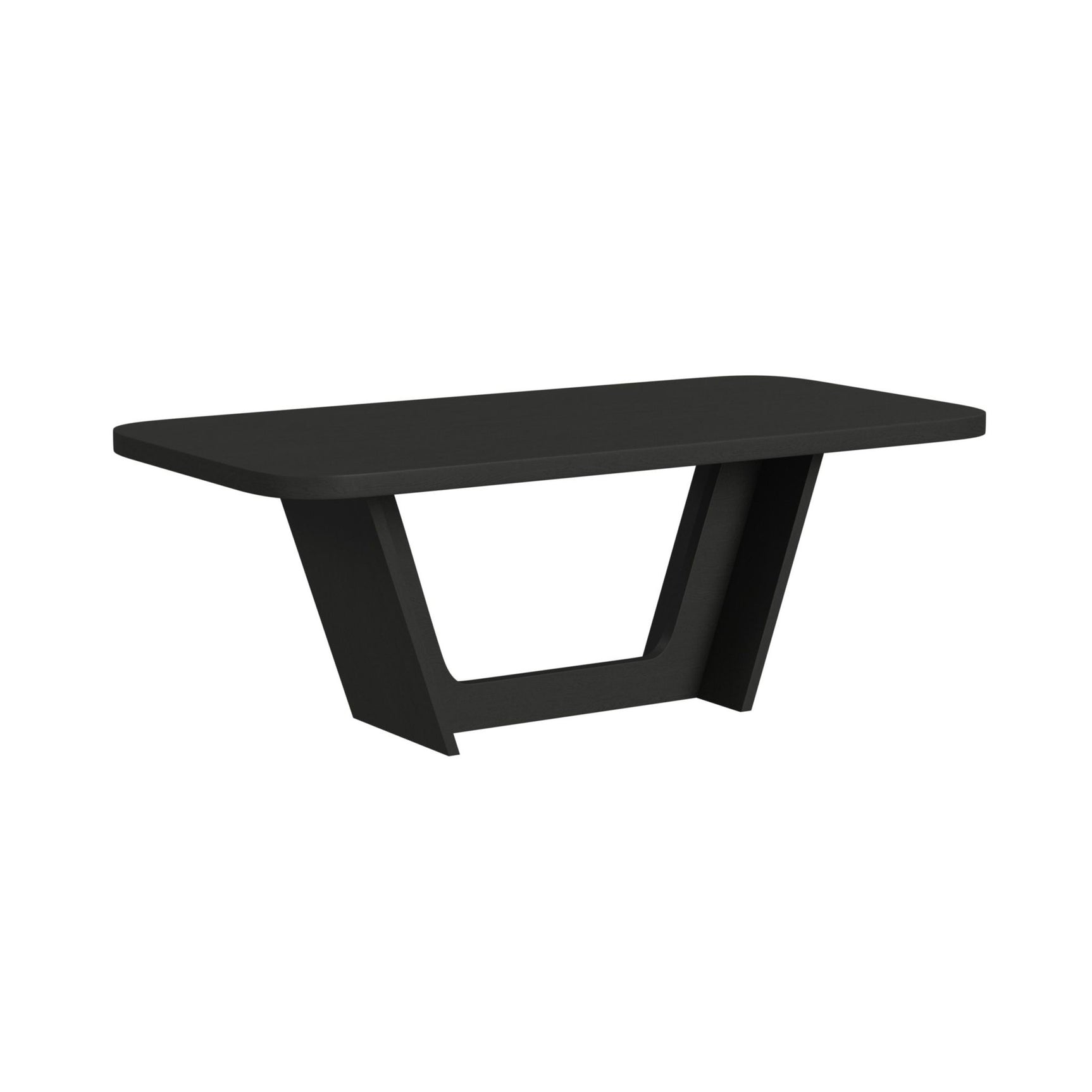 Ridgemont Rectangular Dining Table in Black with Grain