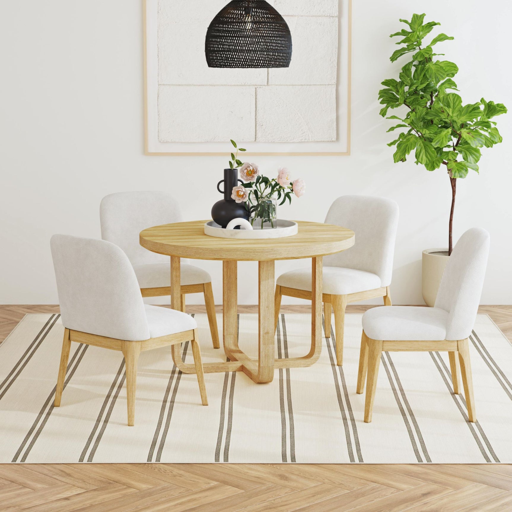 Ridgemont Round Dining Table in Natural - Tampa Furniture Outlet