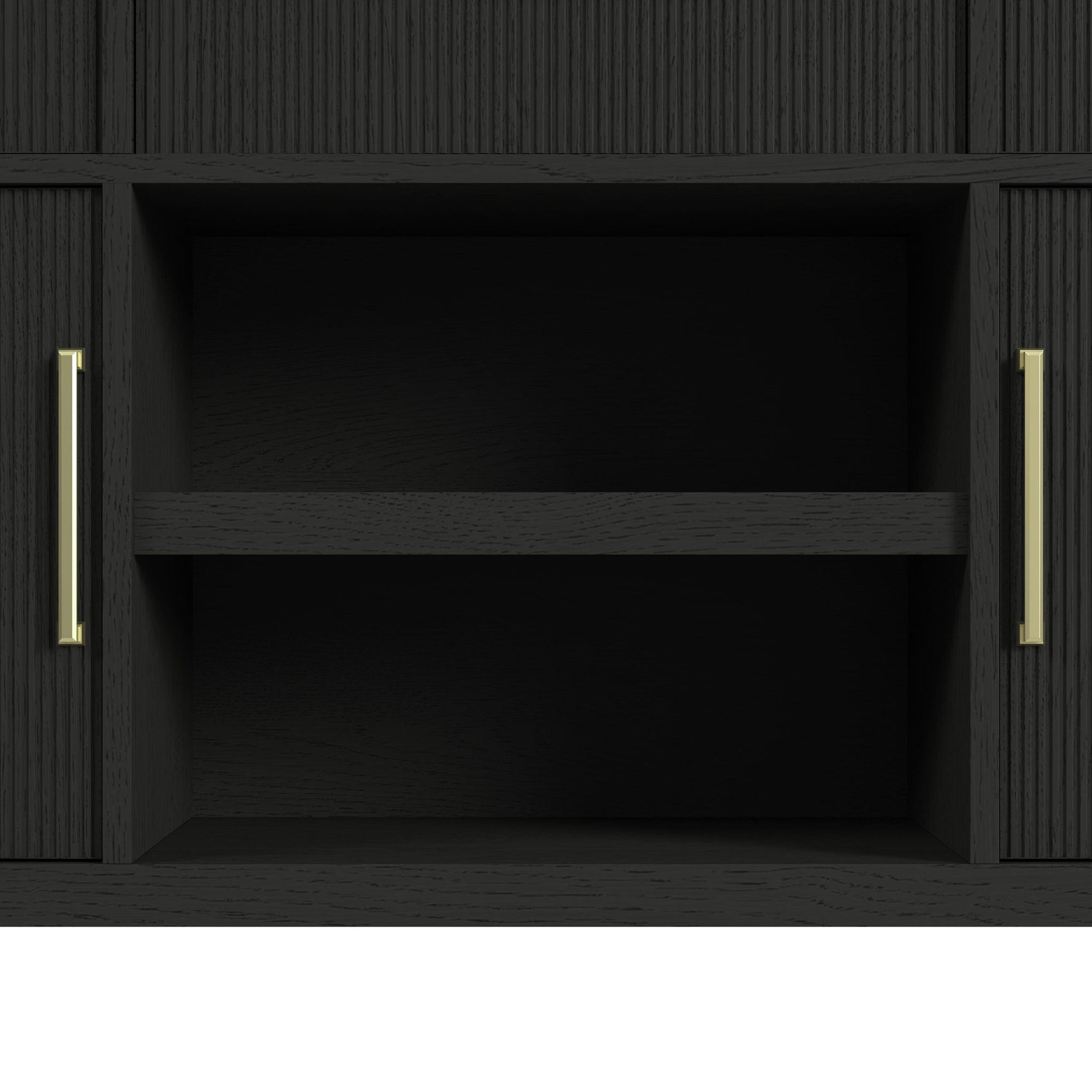 Ridgemont Server in Black with Grain - Tampa Furniture Outlet