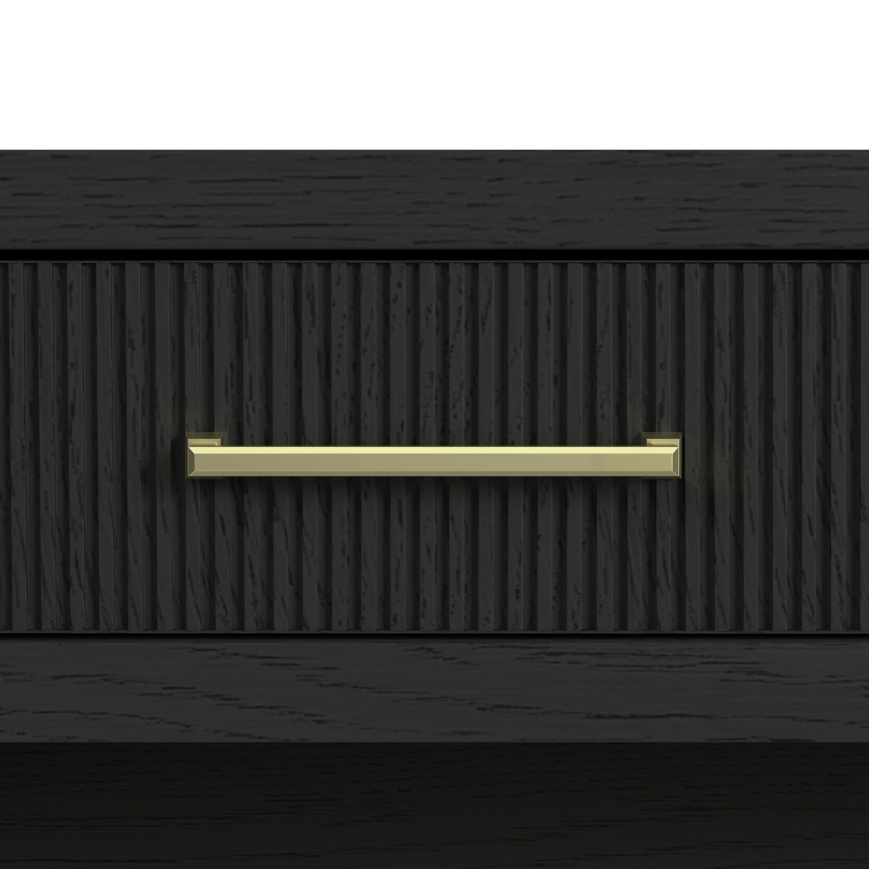 Ridgemont Sofa Table with Bottom Shelf in Black with Grain
