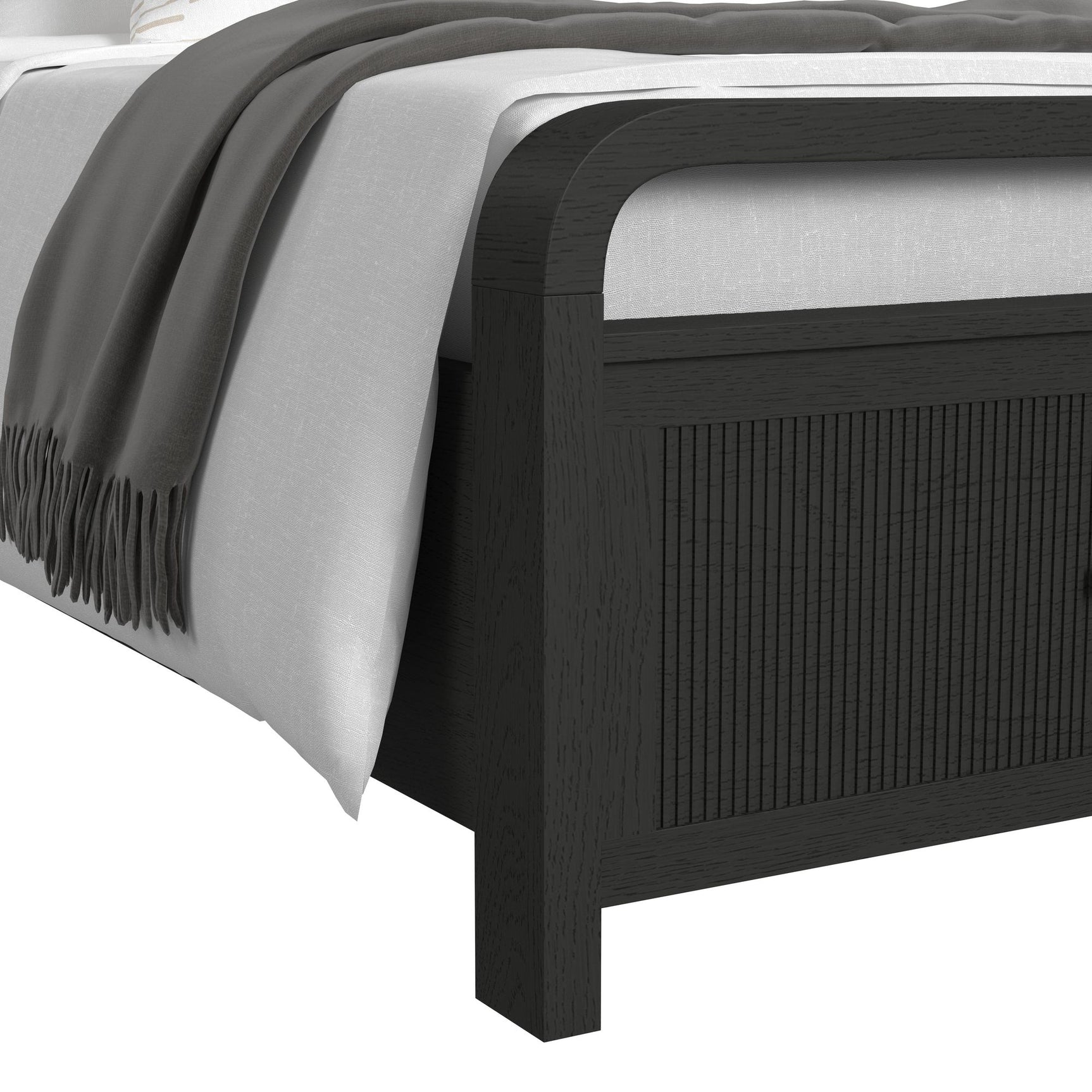 Ridgemont Twin Storage Bed in Black with Grain