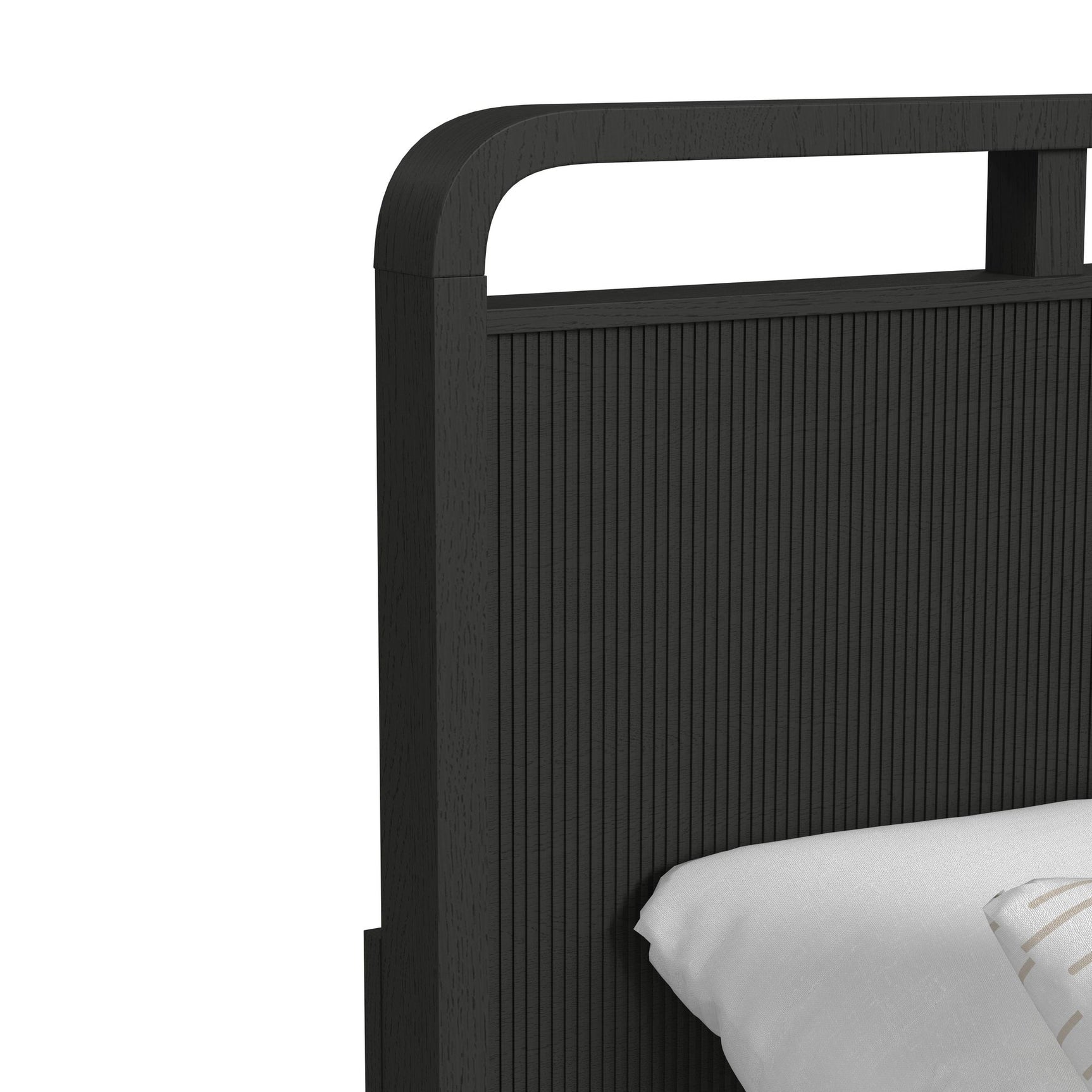 Ridgemont Twin Storage Bed in Black with Grain