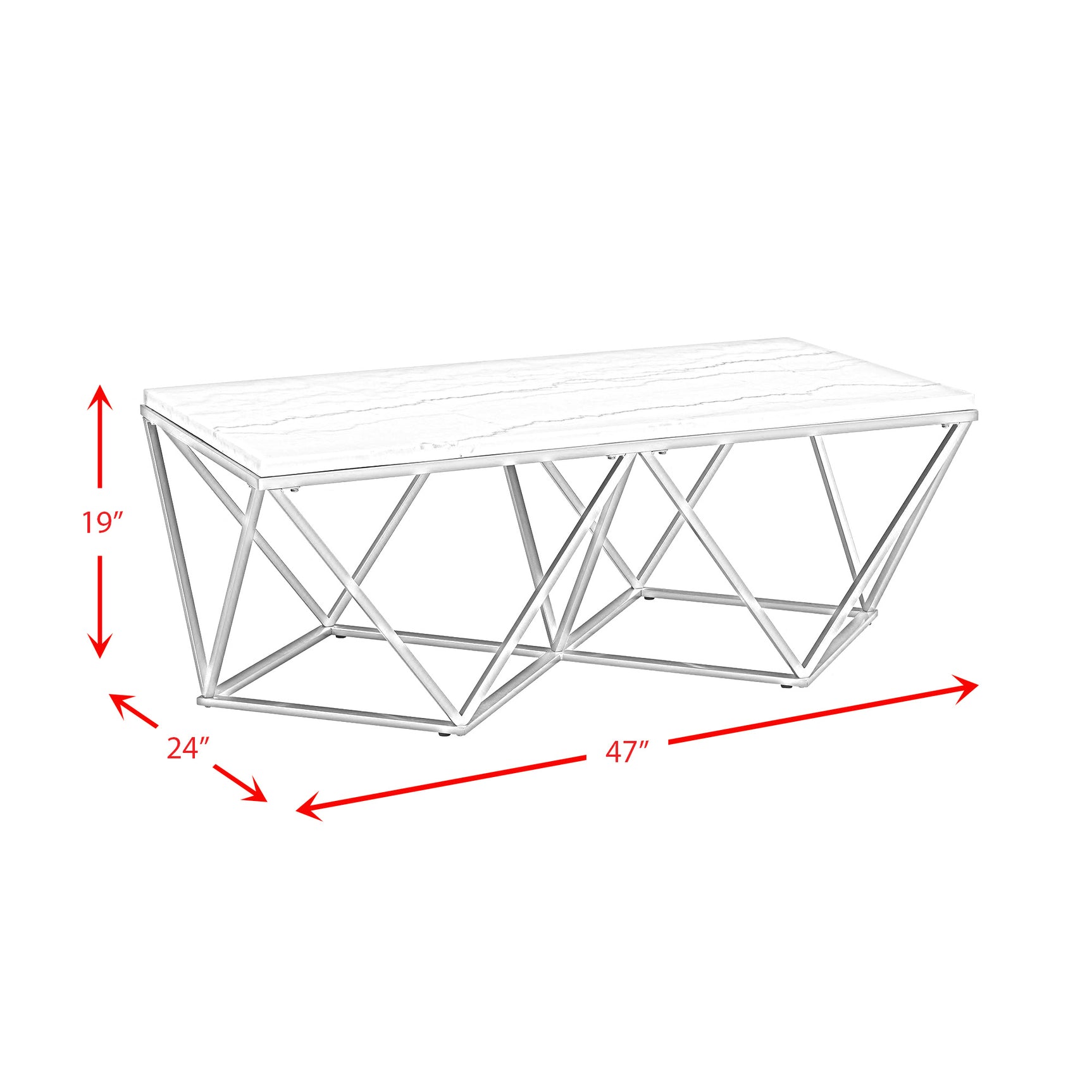 Riko Rectangular Coffee Table W/Gold Metal Leg - Tampa Furniture Outlet