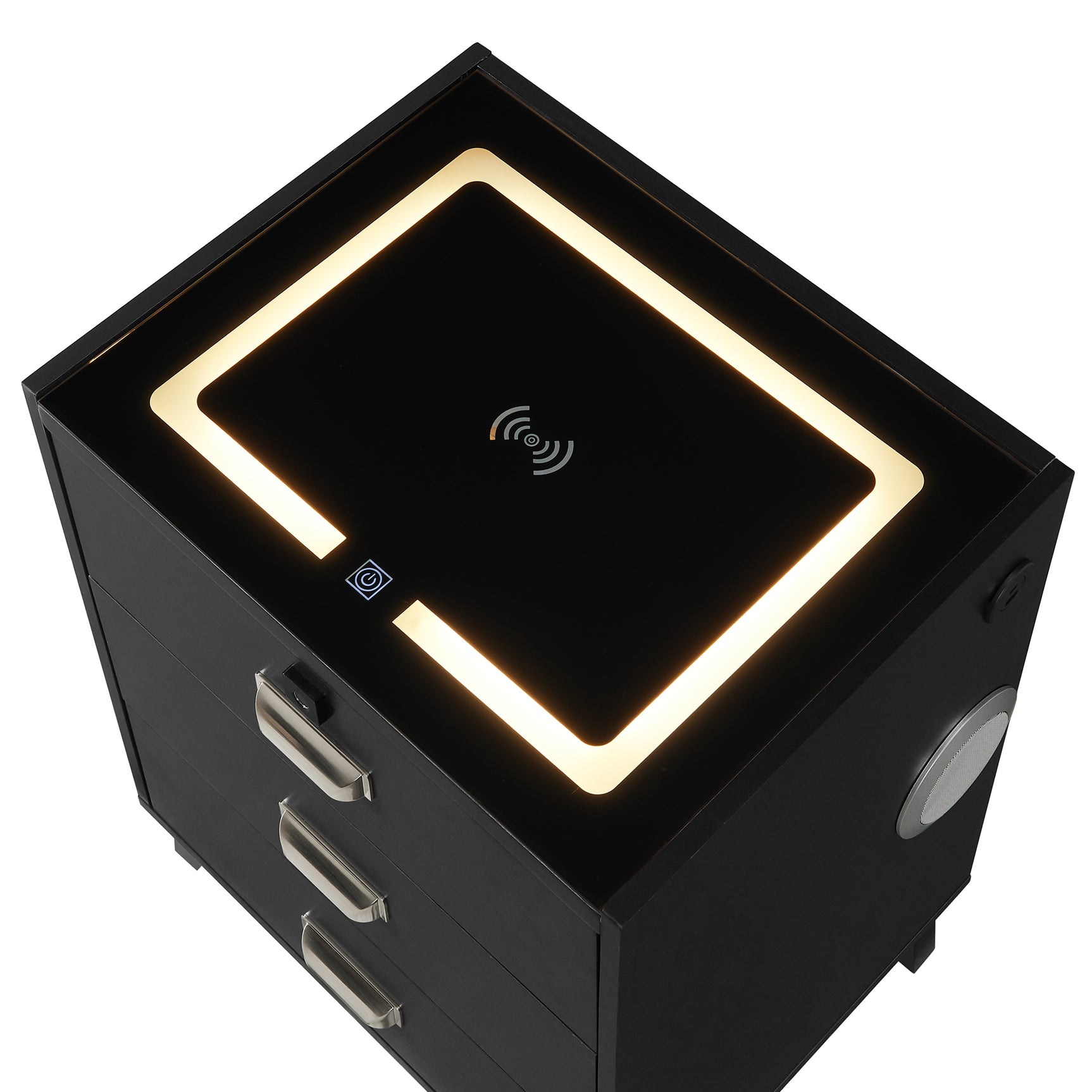 Rio Nightstand with Electronic Features in Black