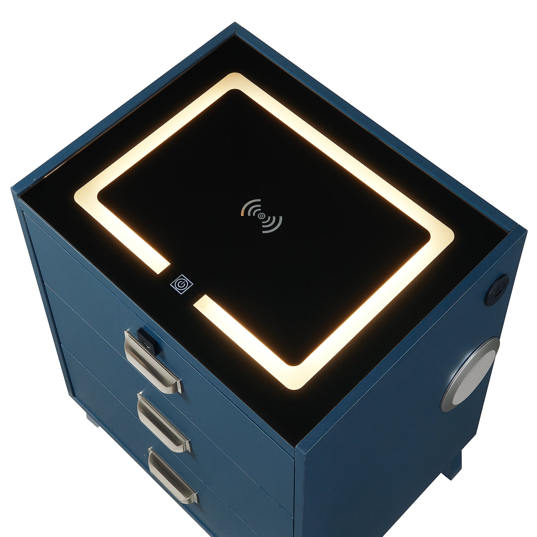 Rio Nightstand with Electronic Features in Blue - Tampa Furniture Outlet