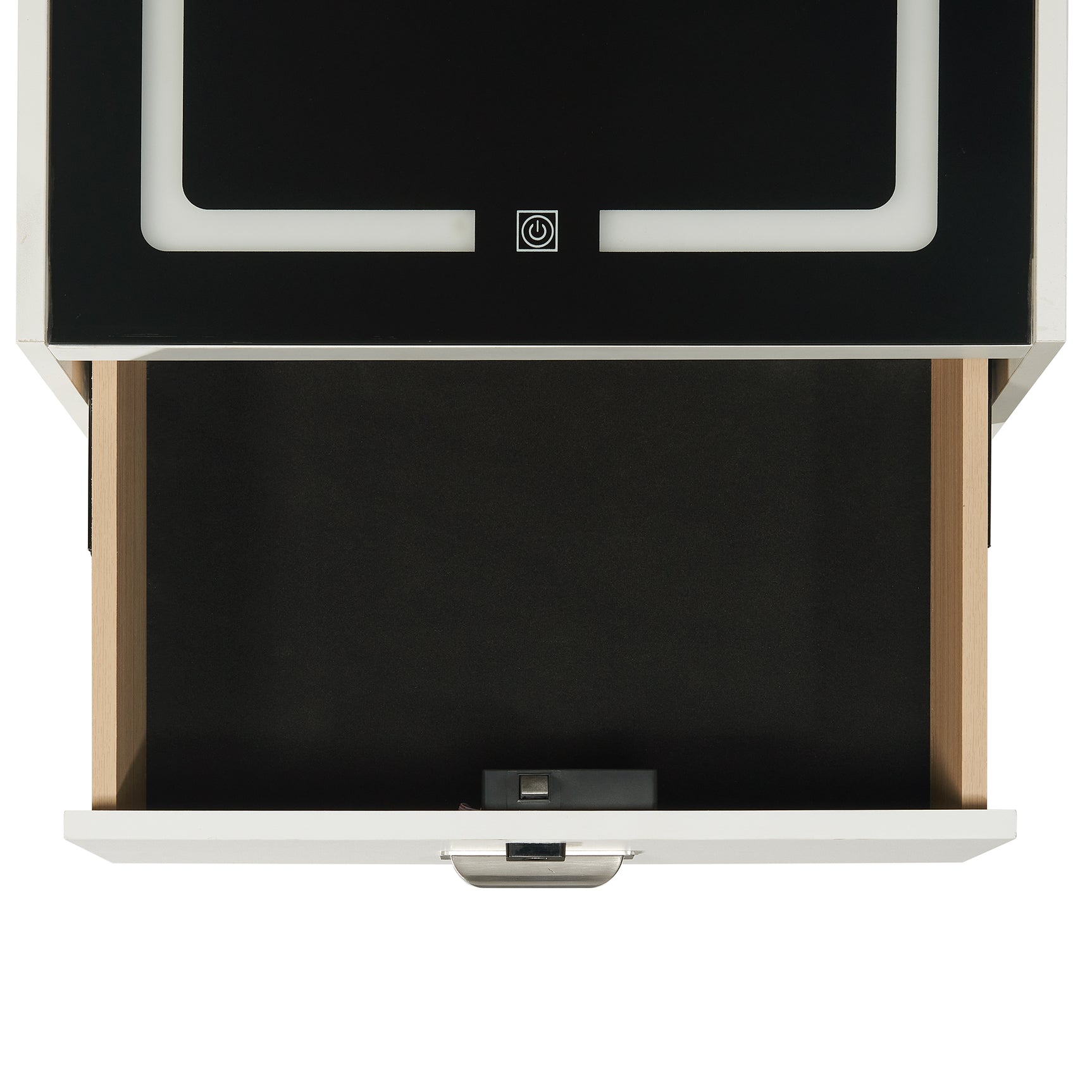 Rio Nightstand with Electronic Features in White