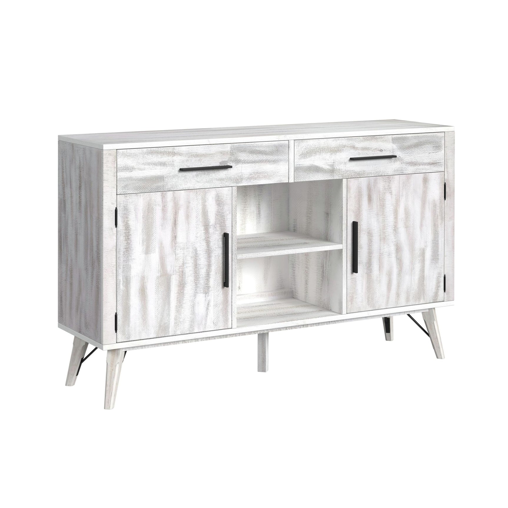 Rogen Rustic Buffet in Rustic White - Tampa Furniture Outlet