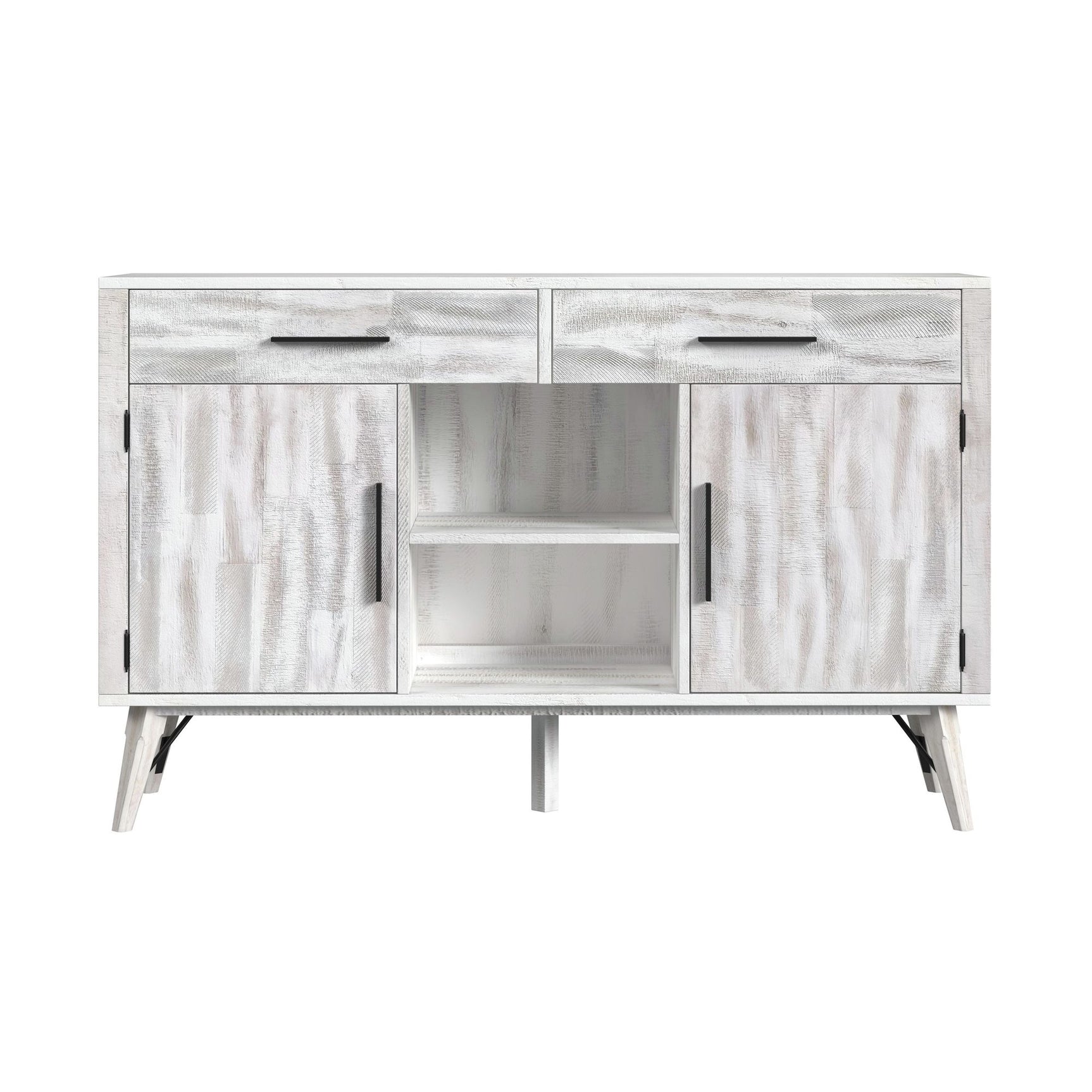 Rogen Rustic Buffet in Rustic White - Tampa Furniture Outlet