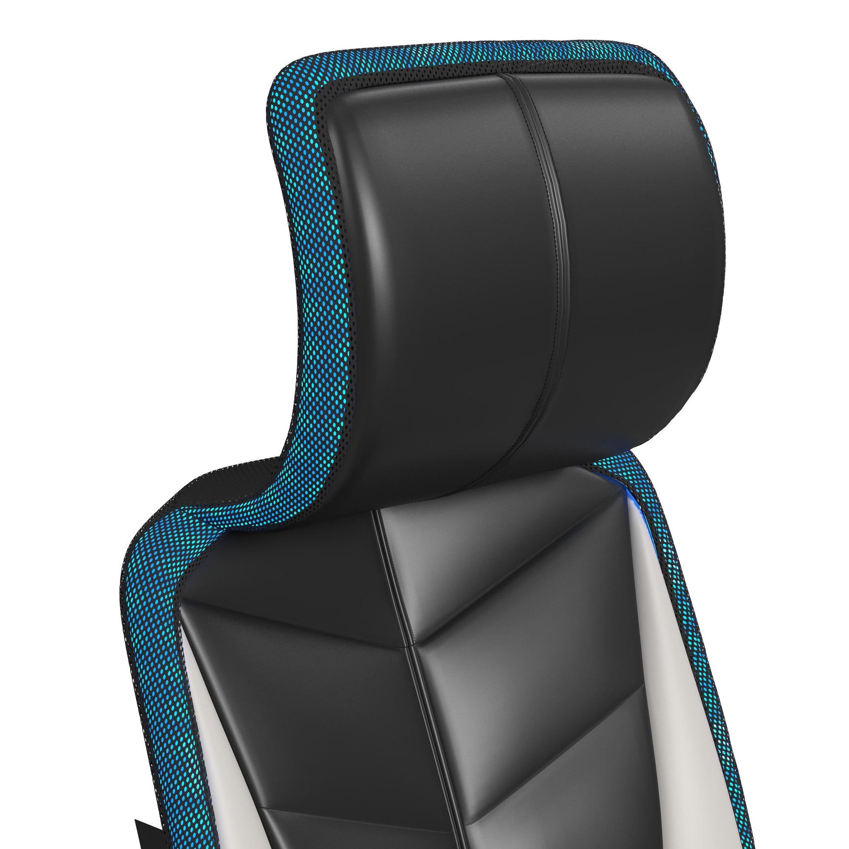 Rollins Gaming Chair with LED and Speaker in Black and Khaki - 3A Packing - Tampa Furniture Outlet