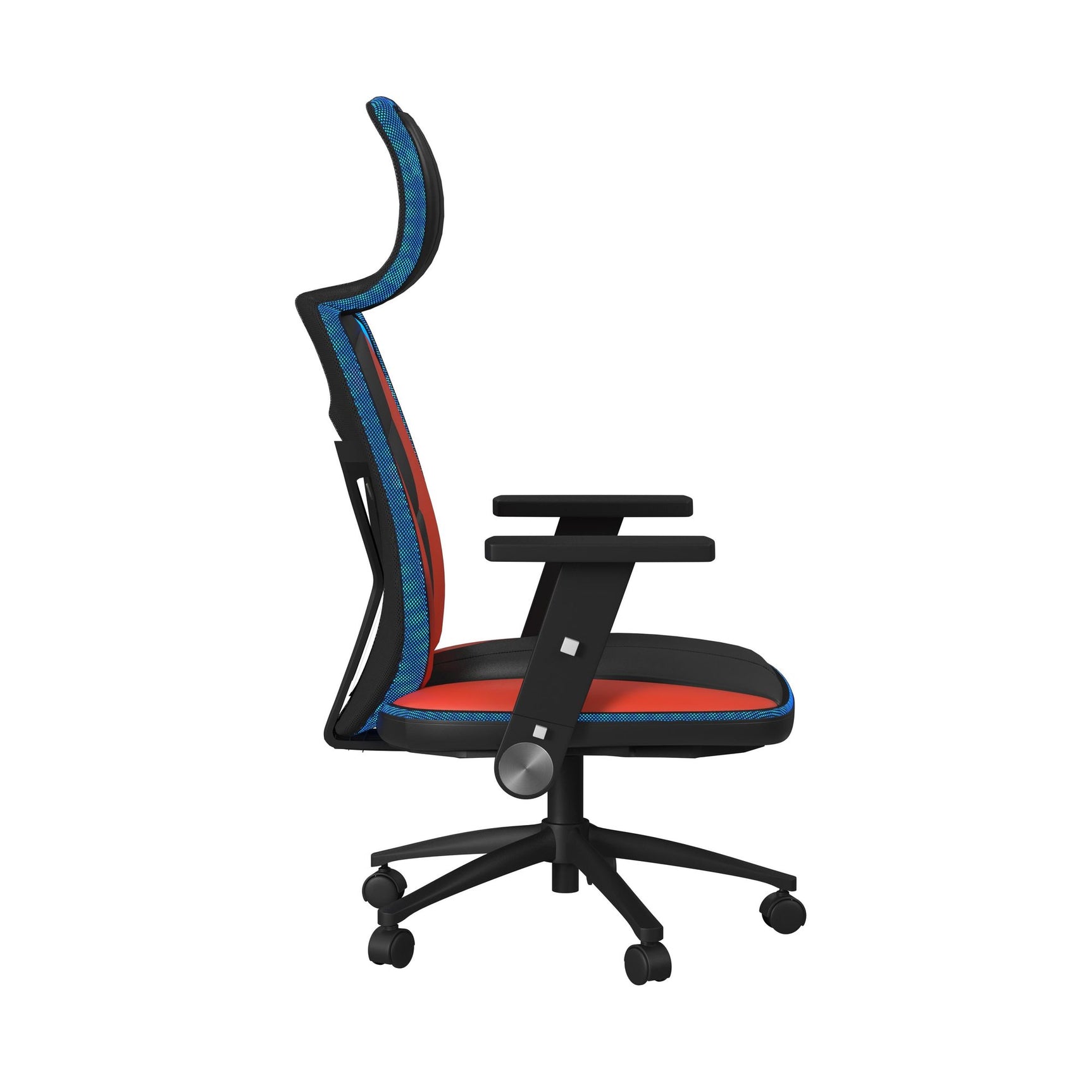 Rollins Gaming Chair with LED and Speaker in Black and Red - 3A Packing - Tampa Furniture Outlet