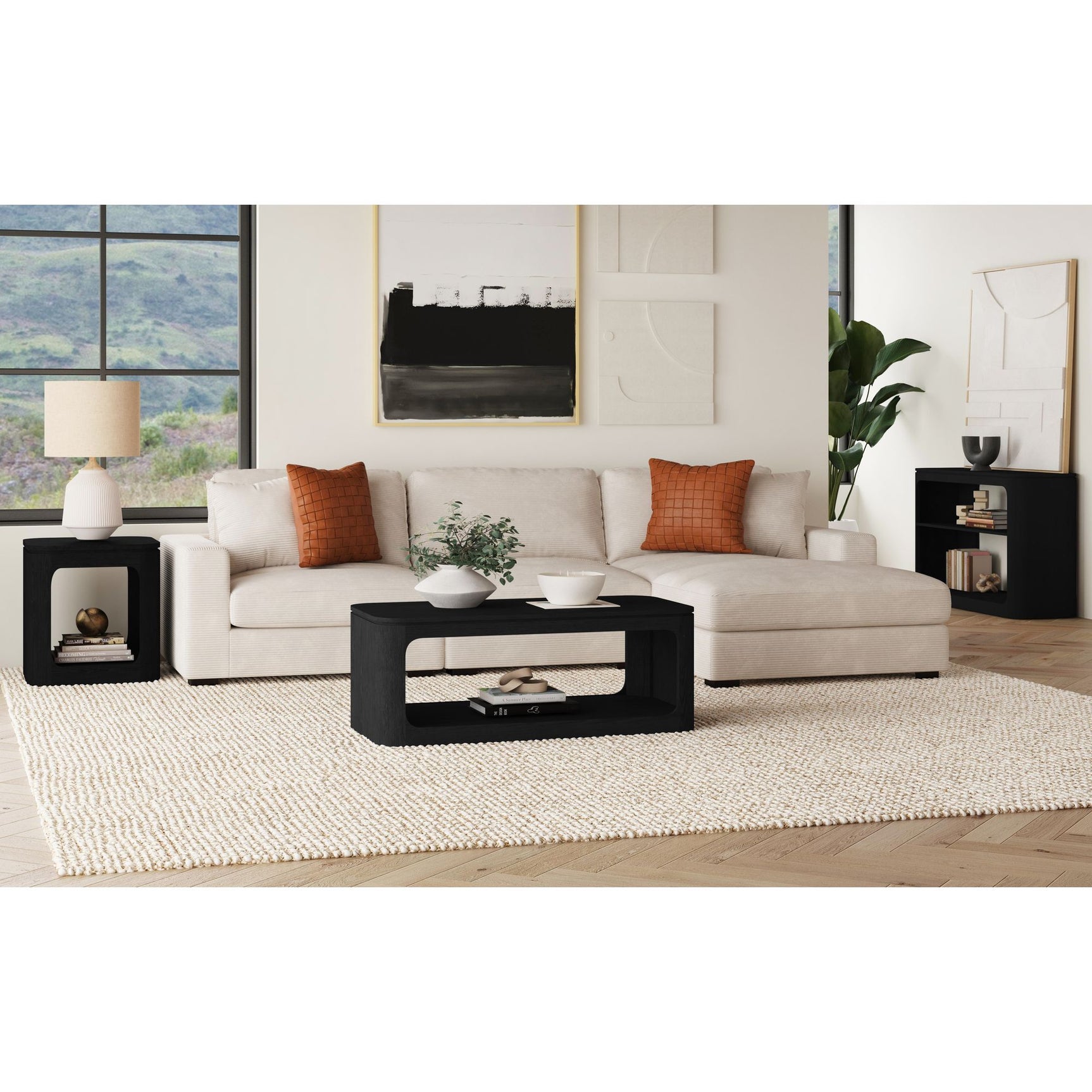 Rosalie Coffee Table in Black – SKU T-16860-8-CT | Elements