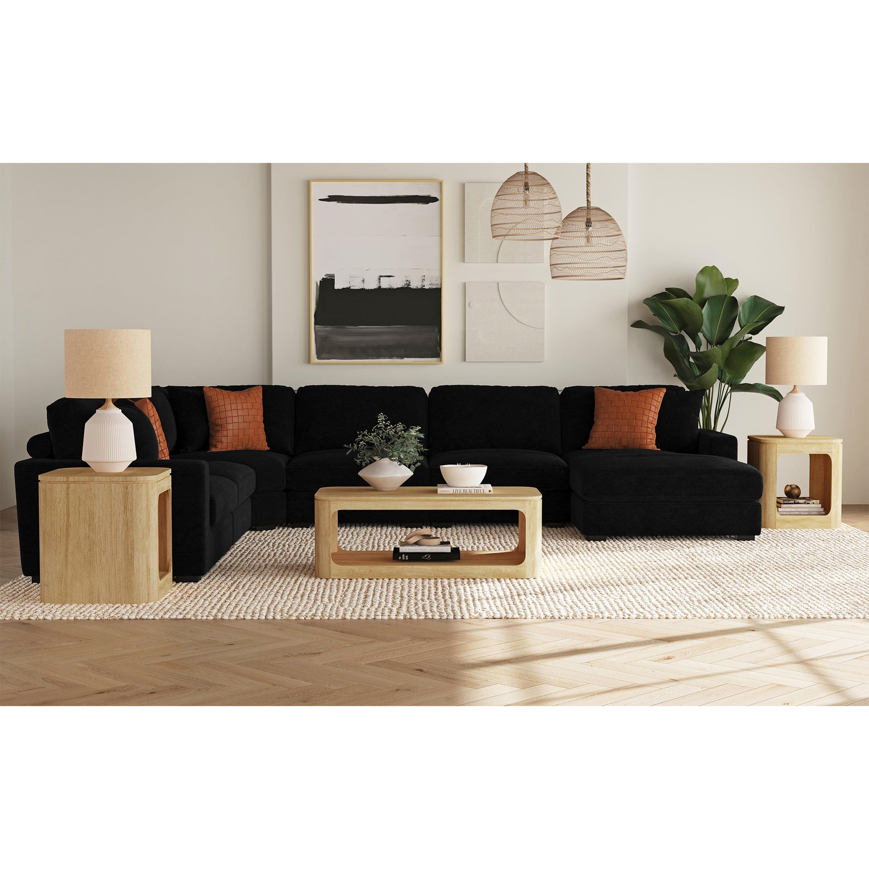 Rosalie End Table in Natural – SKU T-16860-6-ET | Elements