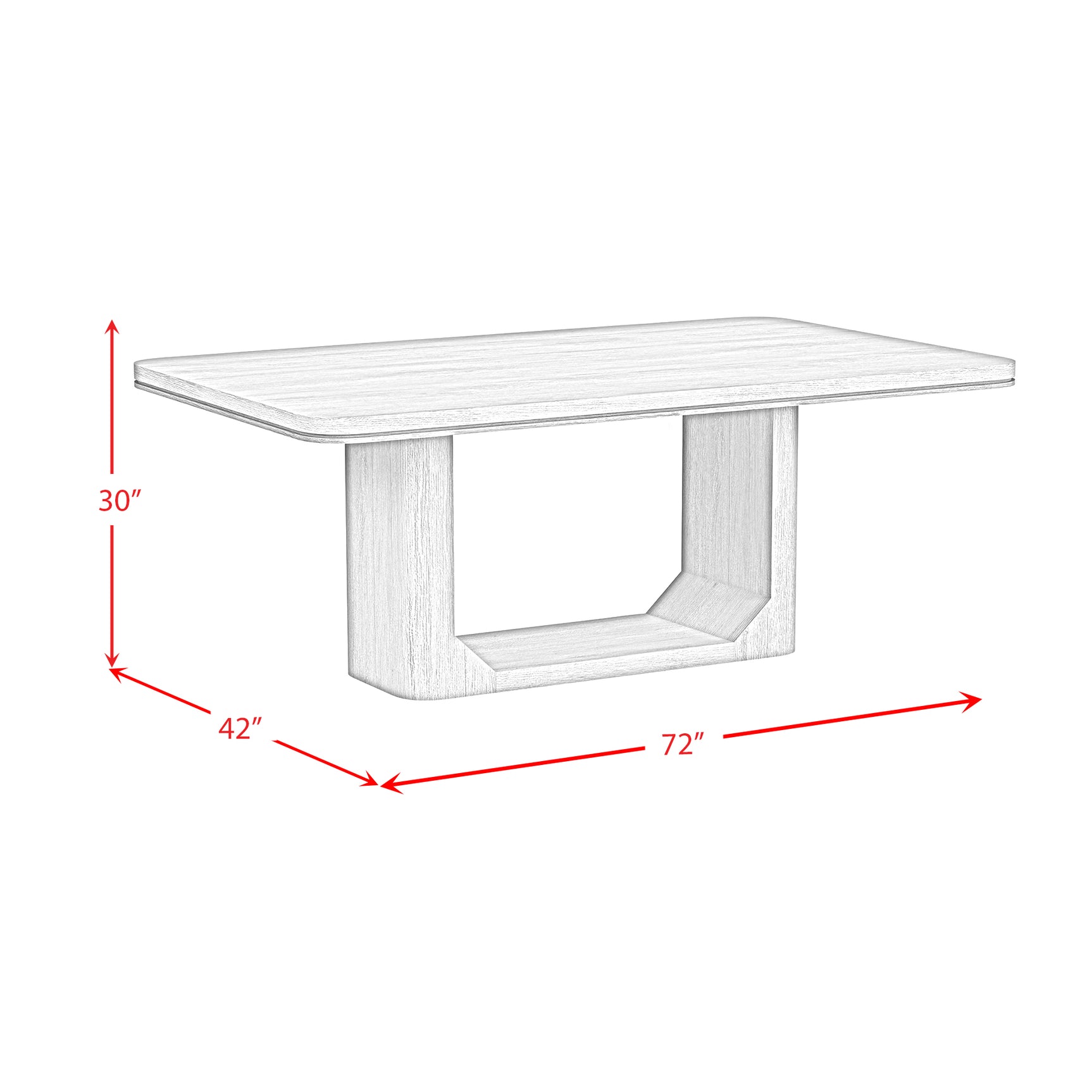Rosalie 72" Rectangular Dining Table in Natural - Tampa Furniture Outlet