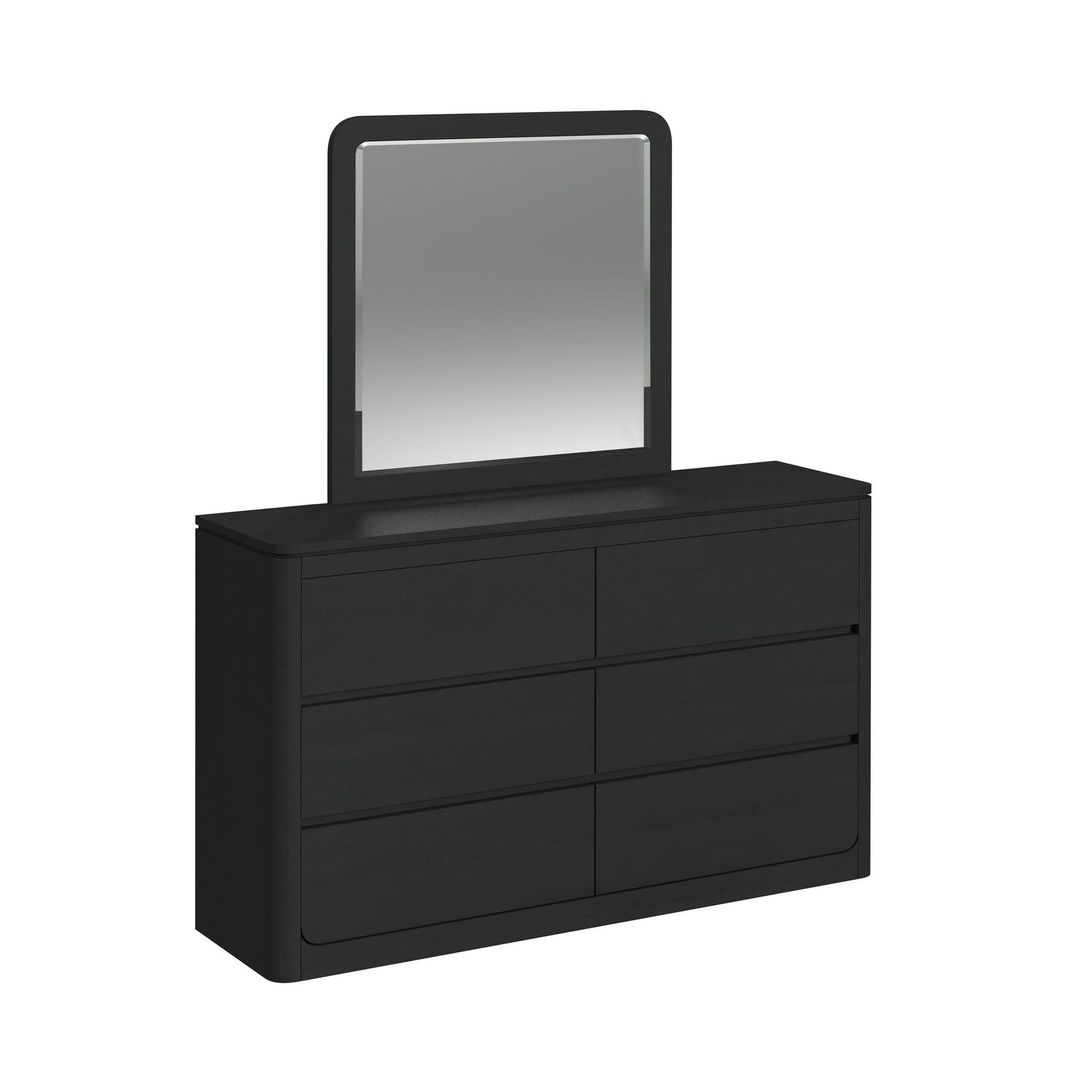 Rosalie Dresser and Mirror Set in Black