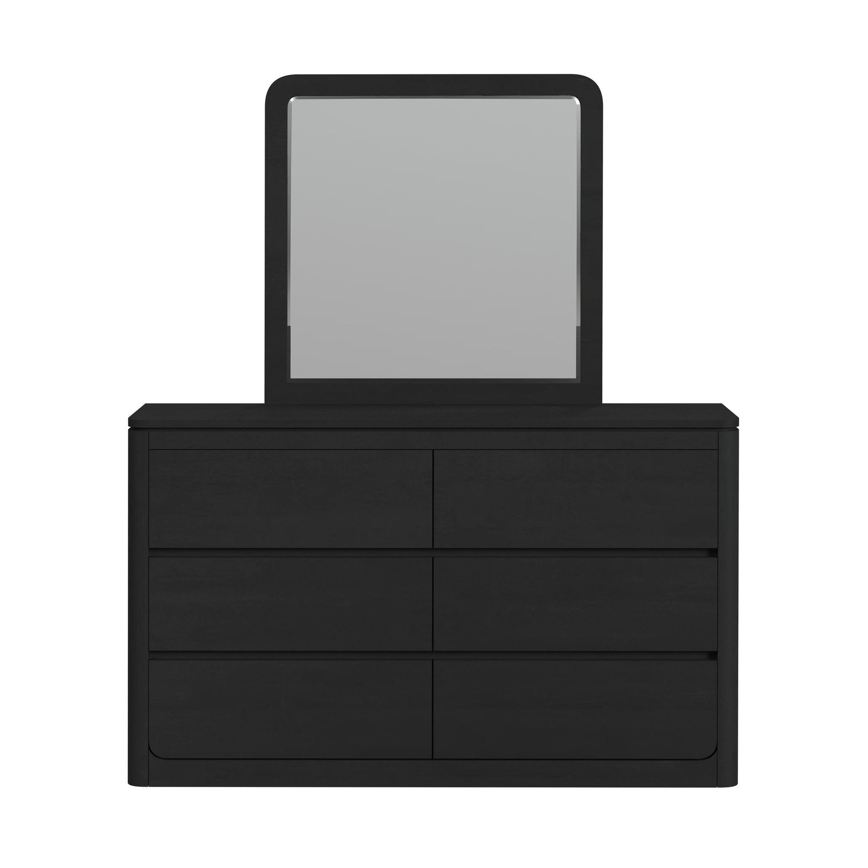Rosalie Dresser and Mirror Set in Black - Tampa Furniture Outlet