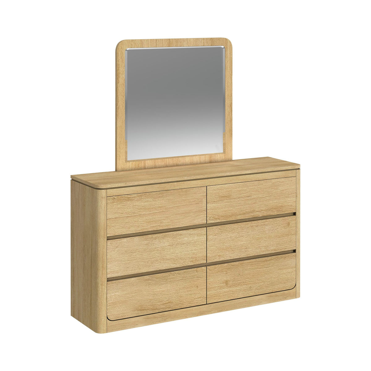 Rosalie Dresser and Mirror Set in Natural